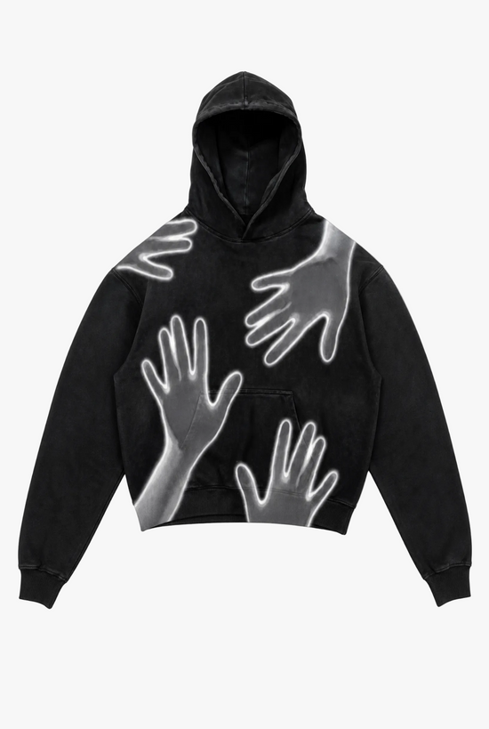 Anarchy Hoodie — design 19 punk graphic print hoodie flat lay by Sulta Studios