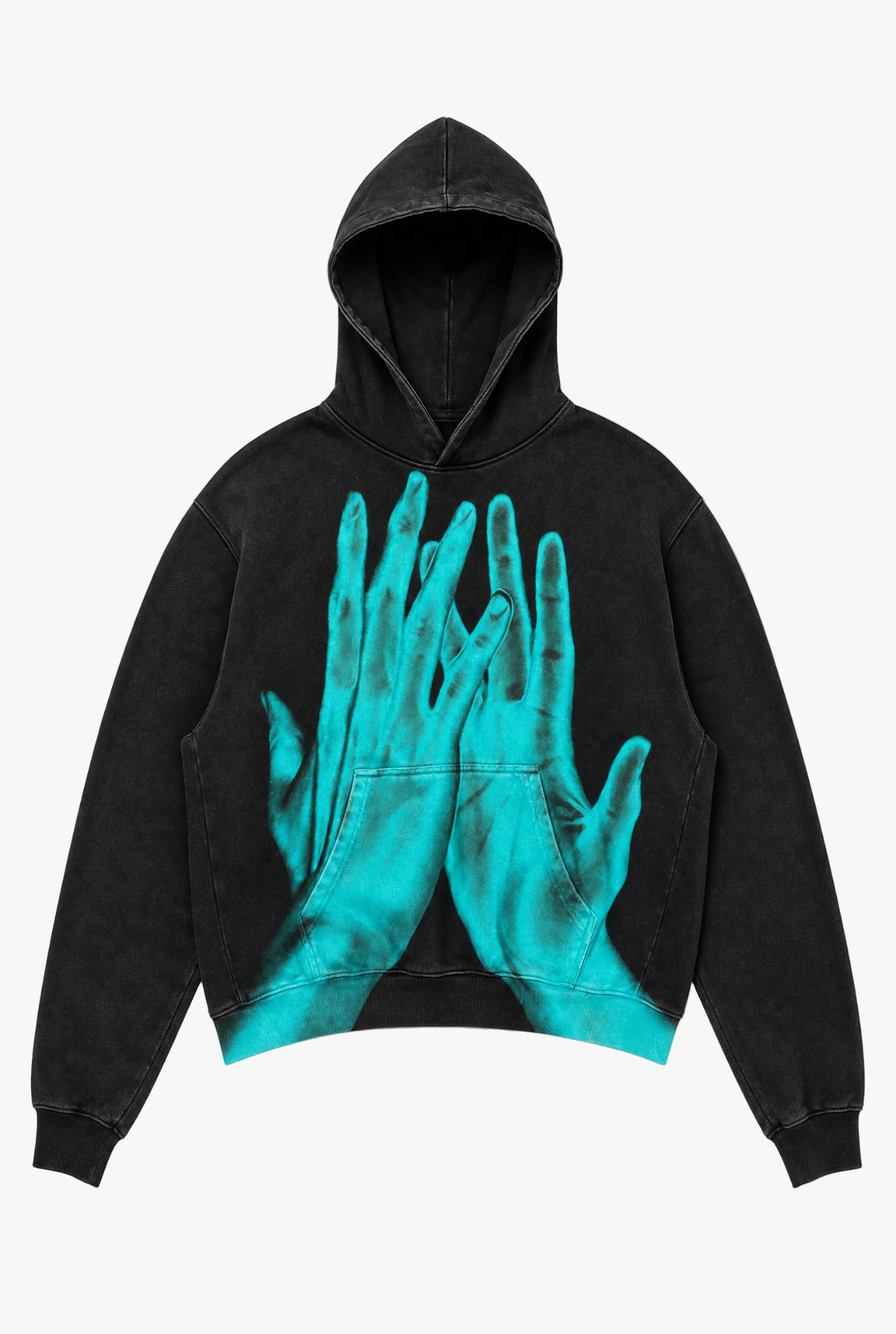 Anarchy Hoodie — design 3 punk graphic print hoodie flat lay by Sulta Studios