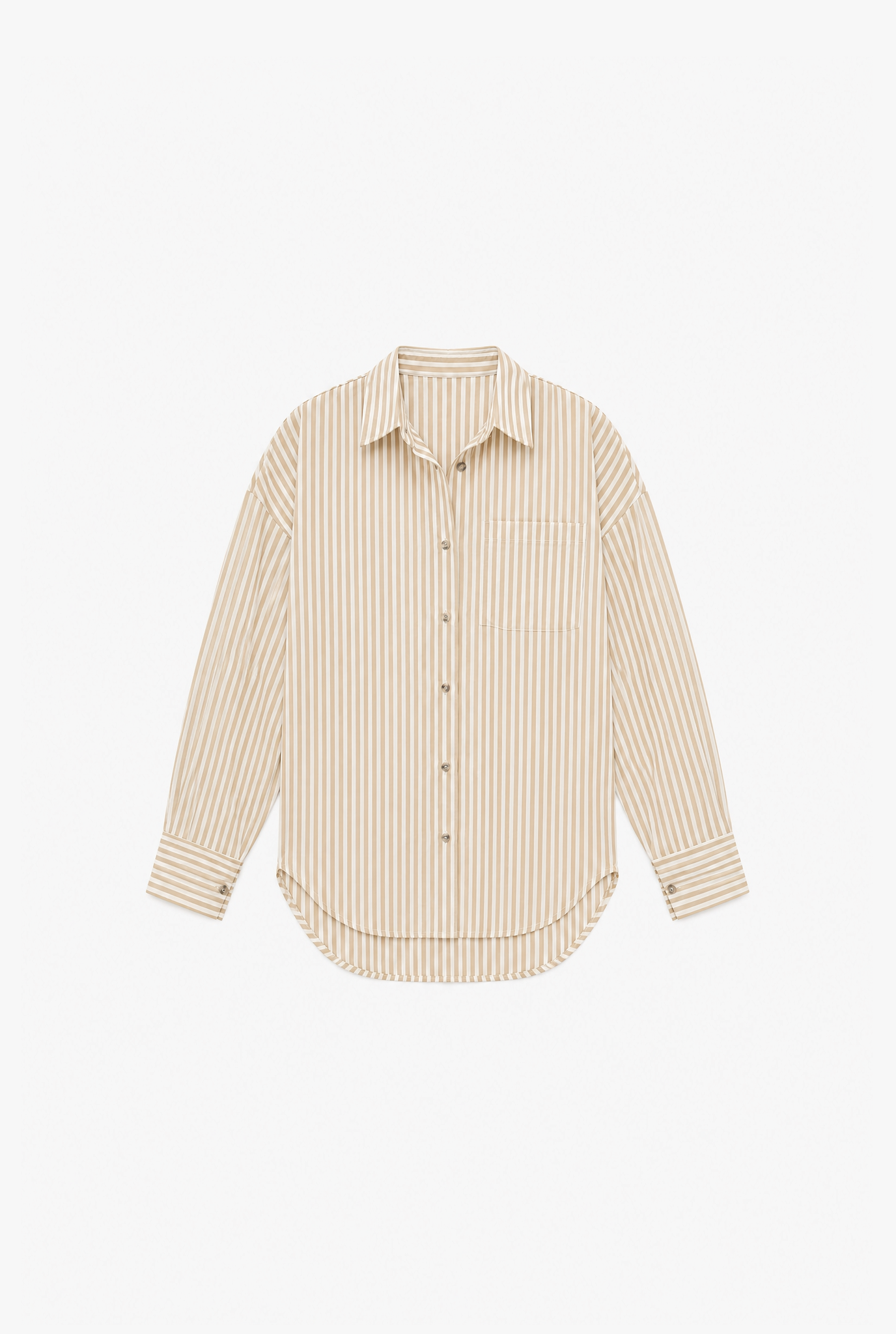 Apricot Stripe Shirt flat-lay