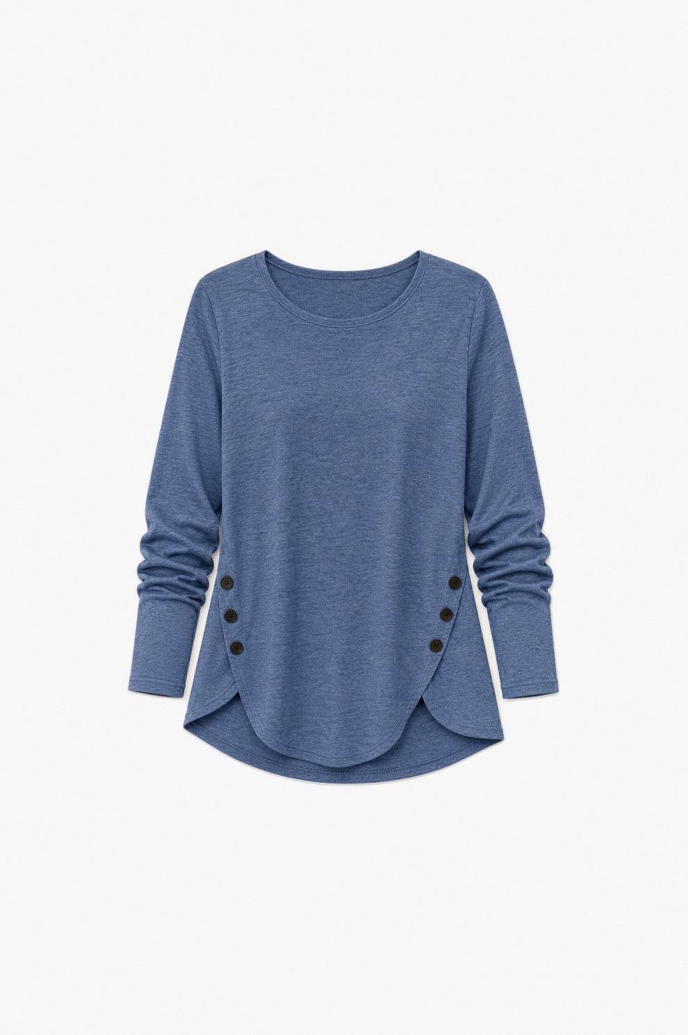 Asymmetric Button Tee flat-lay