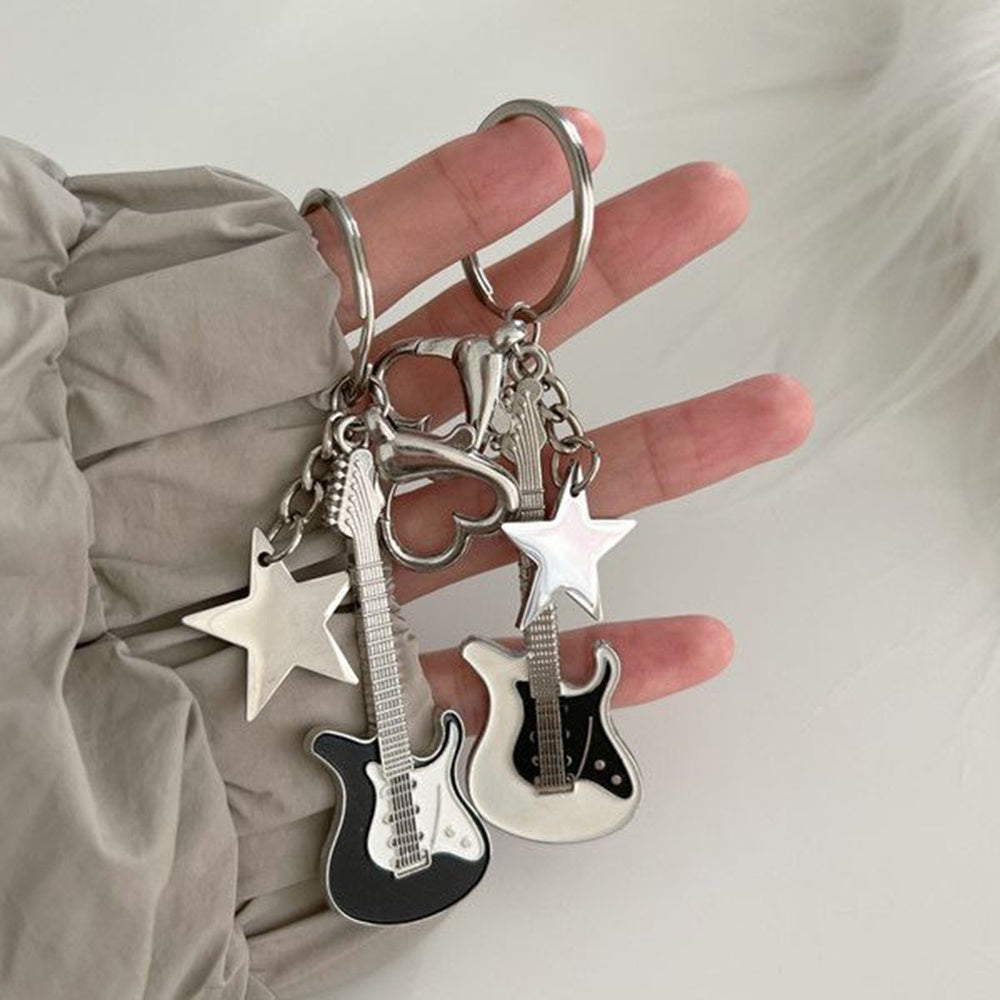 Guitar Pentagram Keychain — accessories by Blnka Kollective