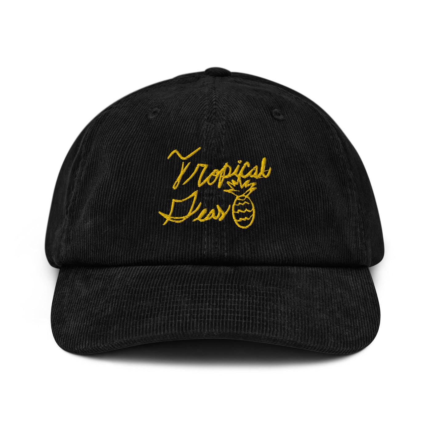 Sloppy Pineapple Corduroy Hat — black camel accessories by Blnka Kollective