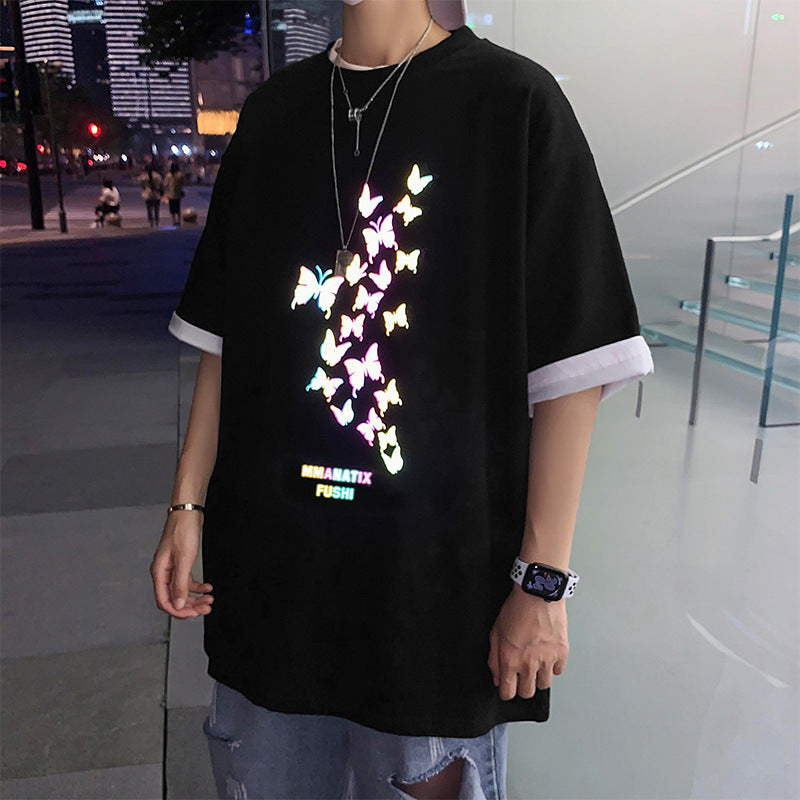 Reflective Butterfly Tee — men's black graphic t-shirts by Blnka Kollective