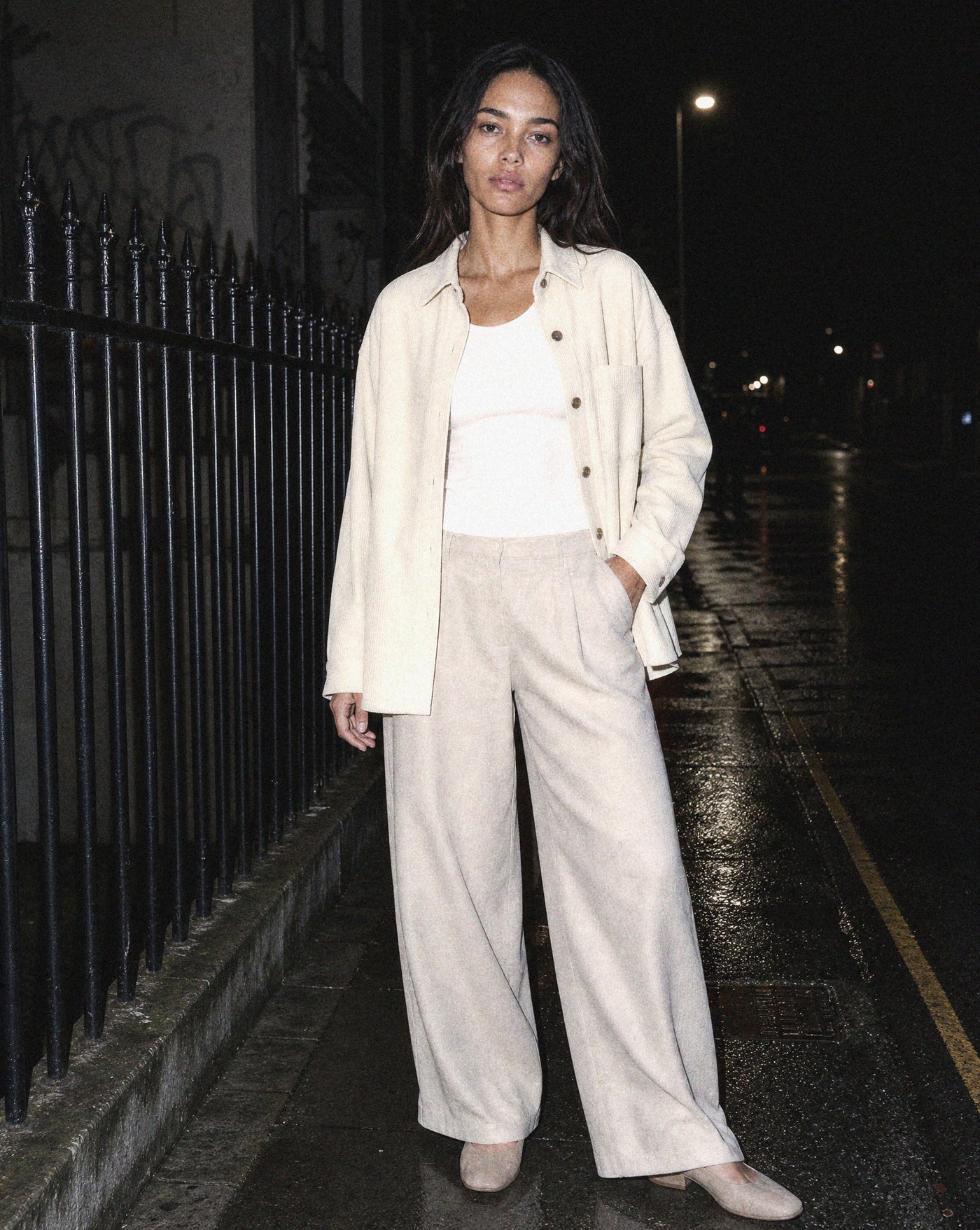 Beige Corduroy Overshirt — Blnka Kollective