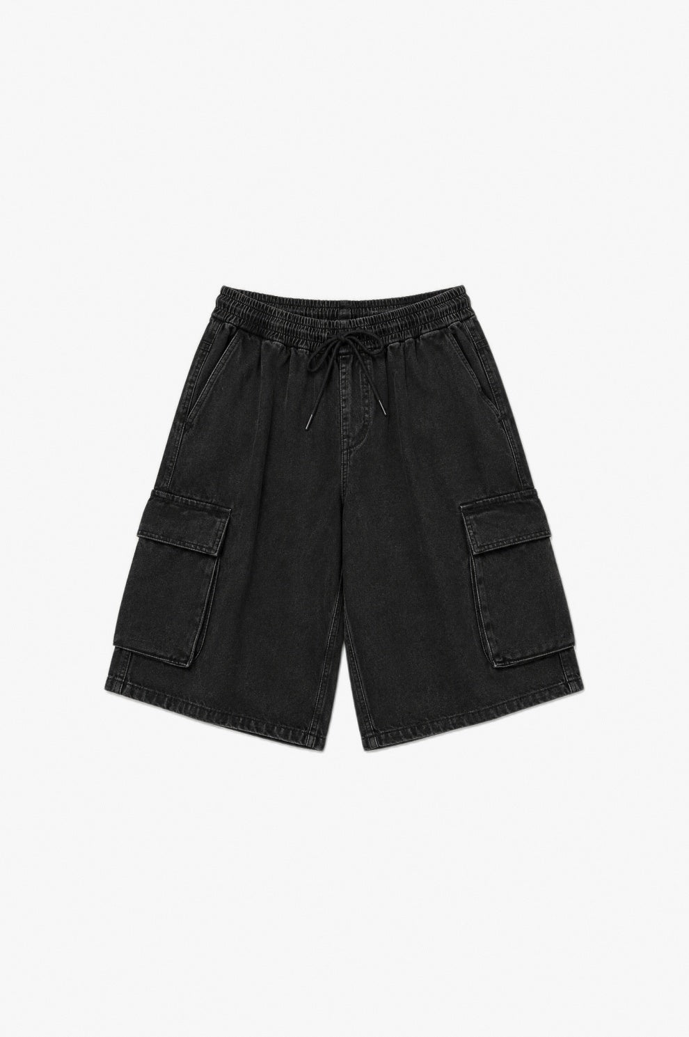 Black Jorts flat-lay