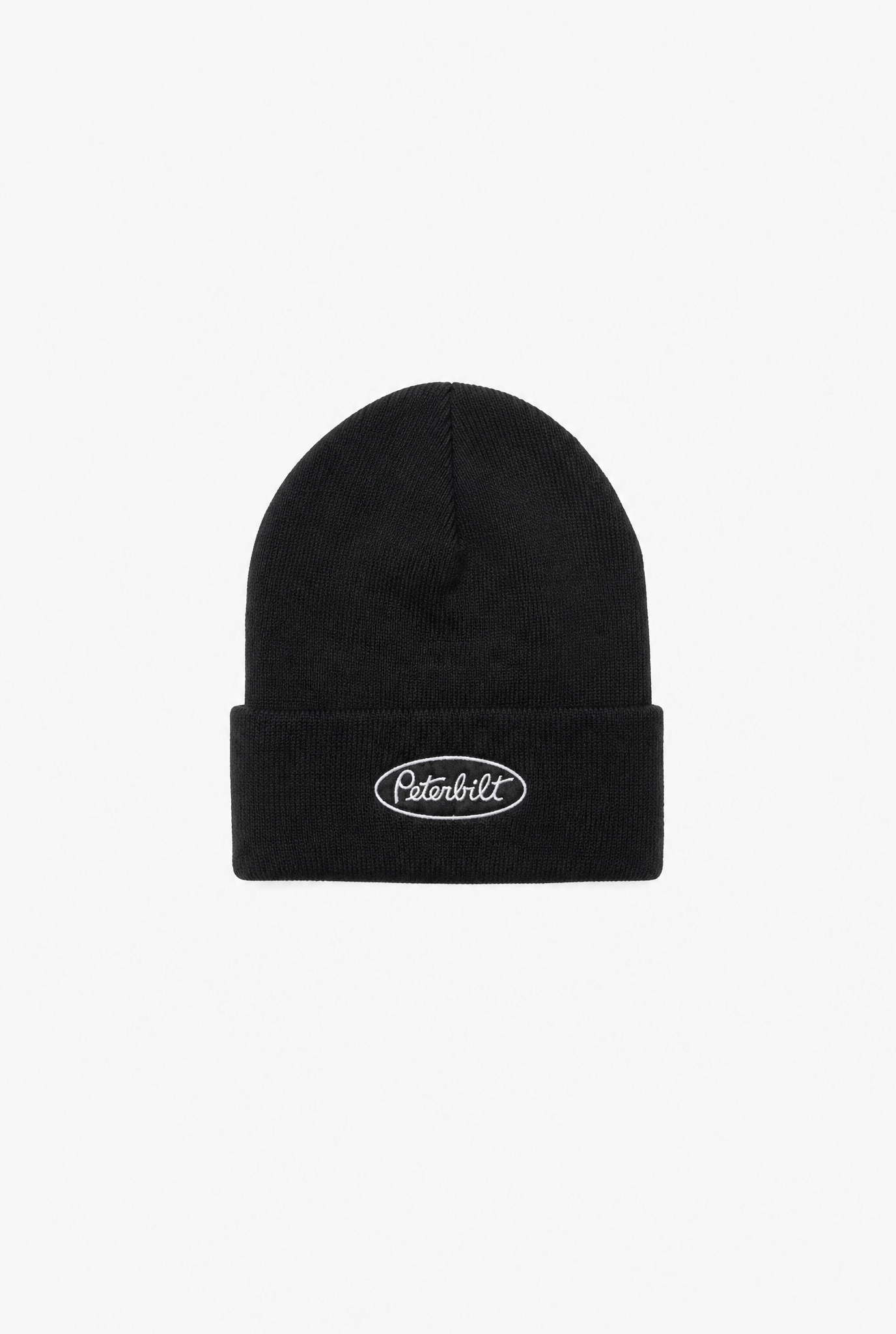 Black Knit Beanie flat-lay