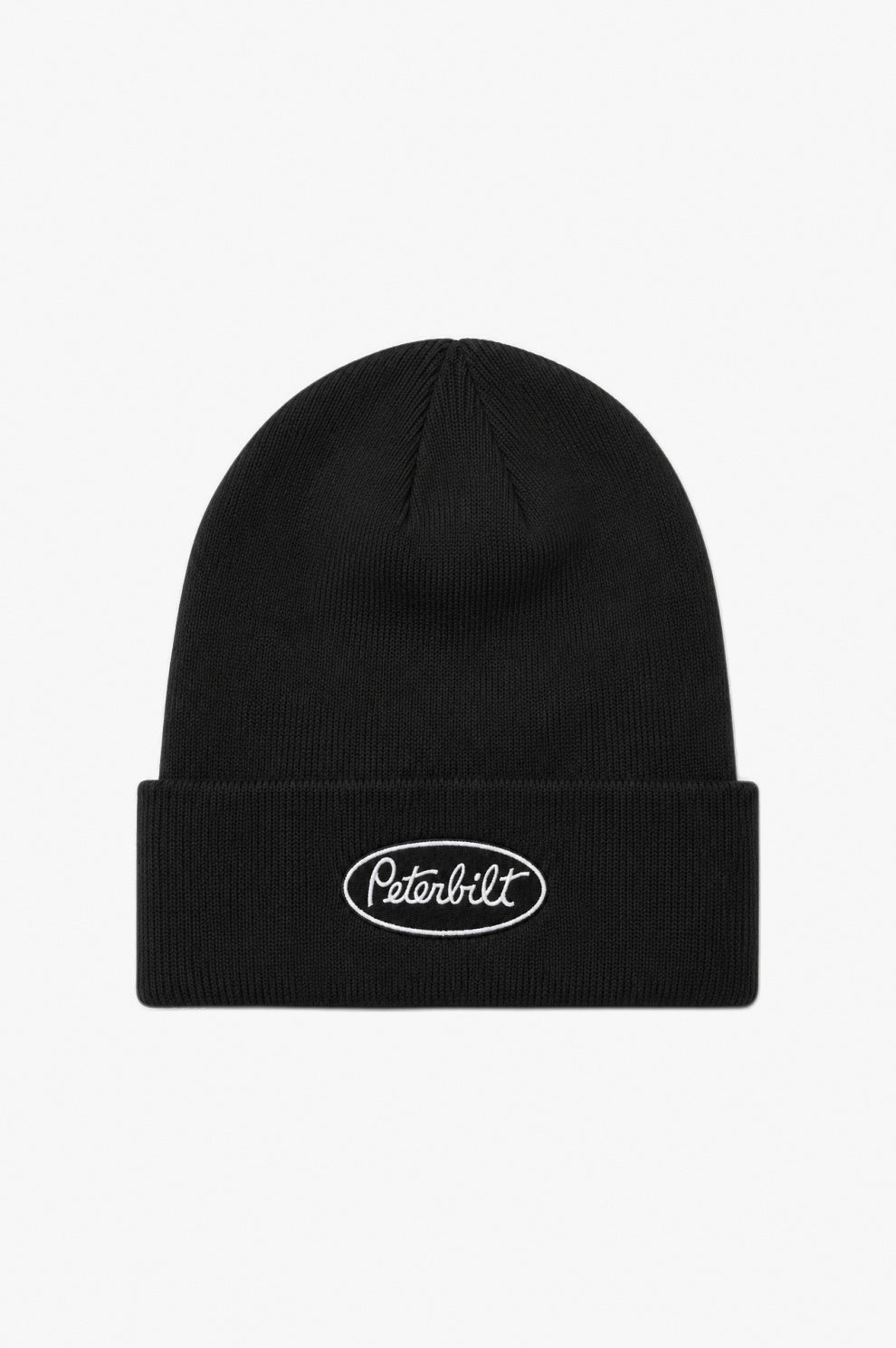 Black Knit Beanie flat-lay