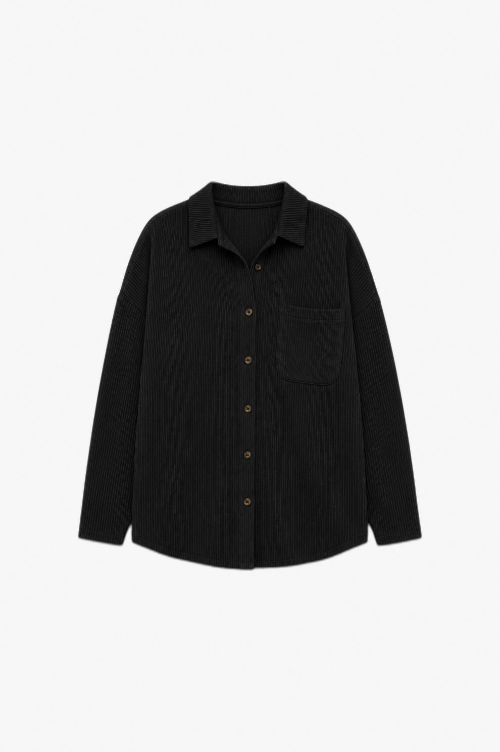 Black Overshirt flat-lay