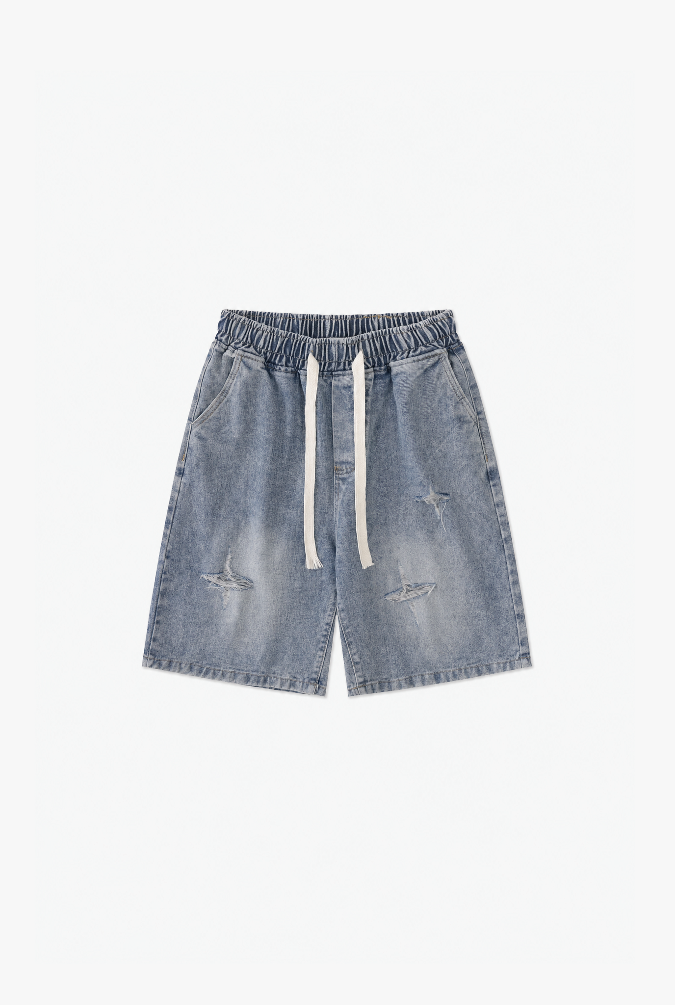 Blue Baggy Jorts flat-lay