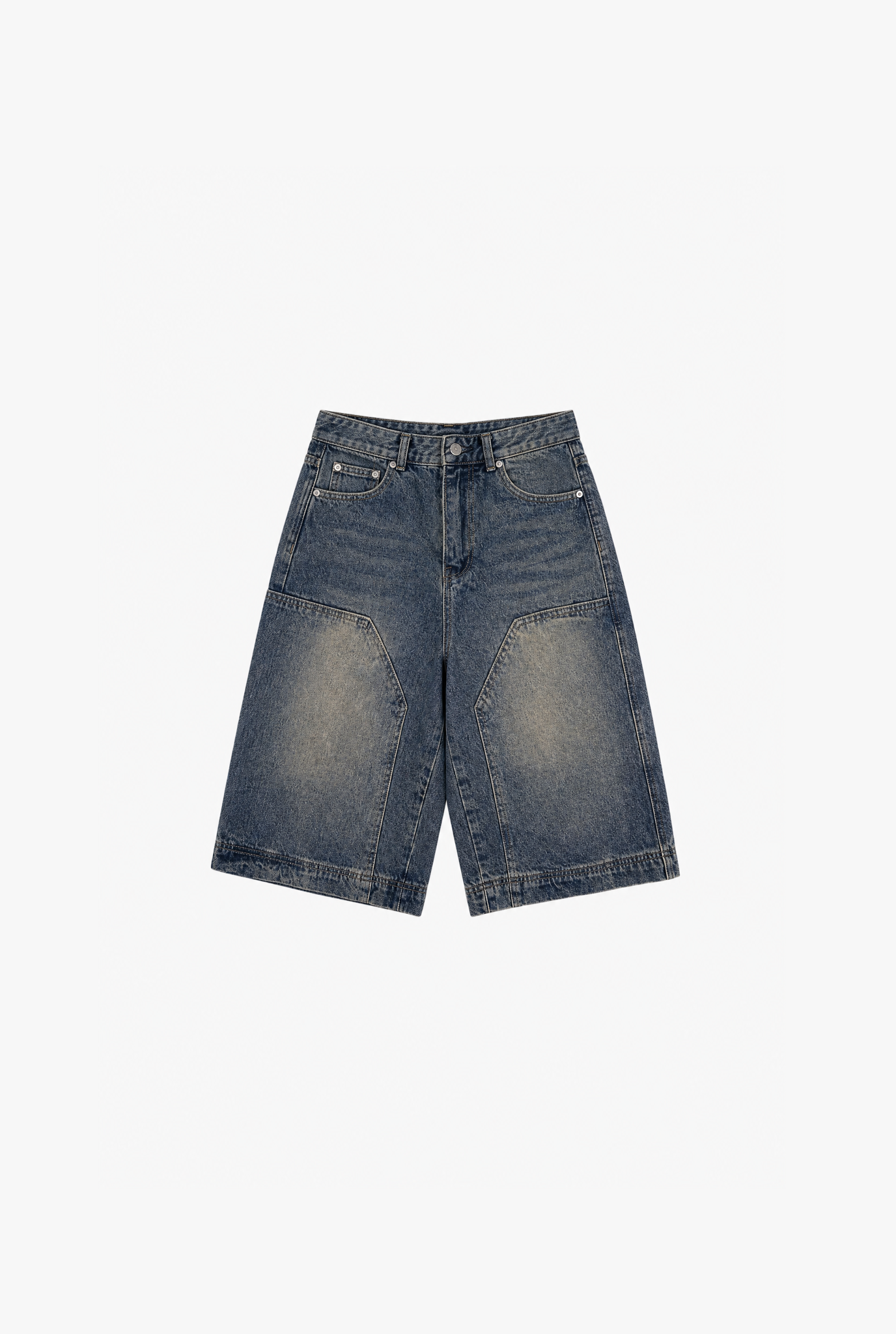 Blue Baggy Jorts flat-lay