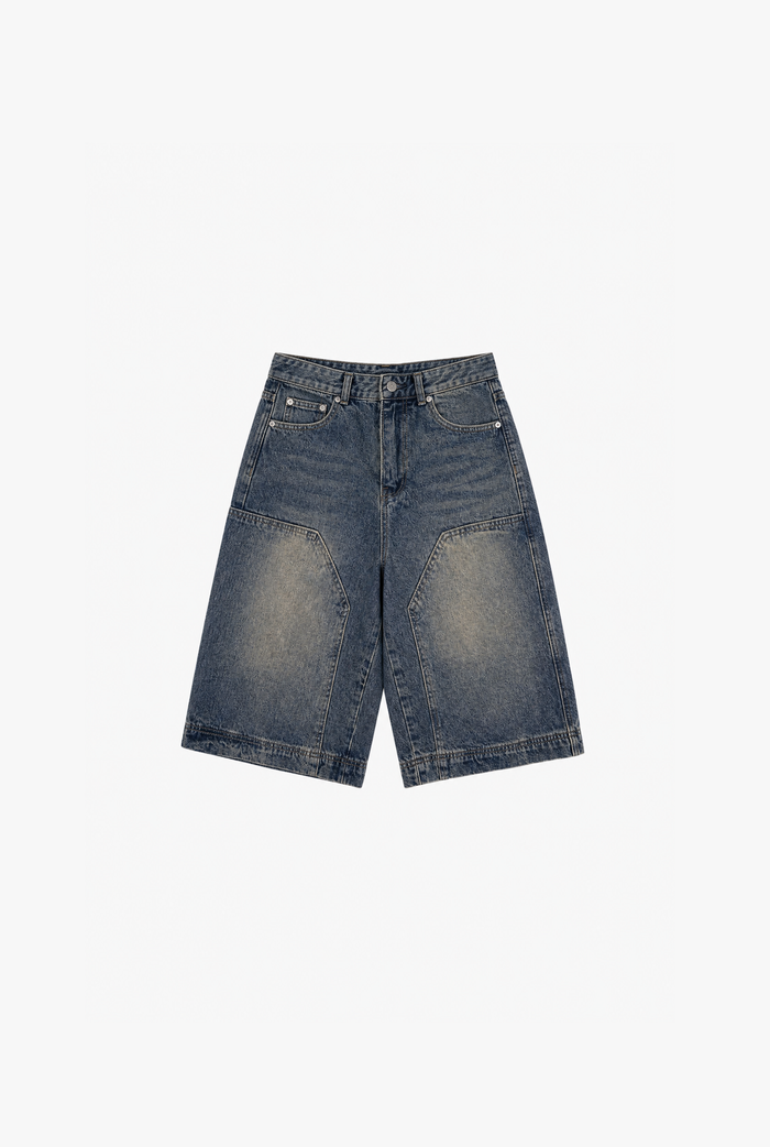 Blue Baggy Jorts flat-lay