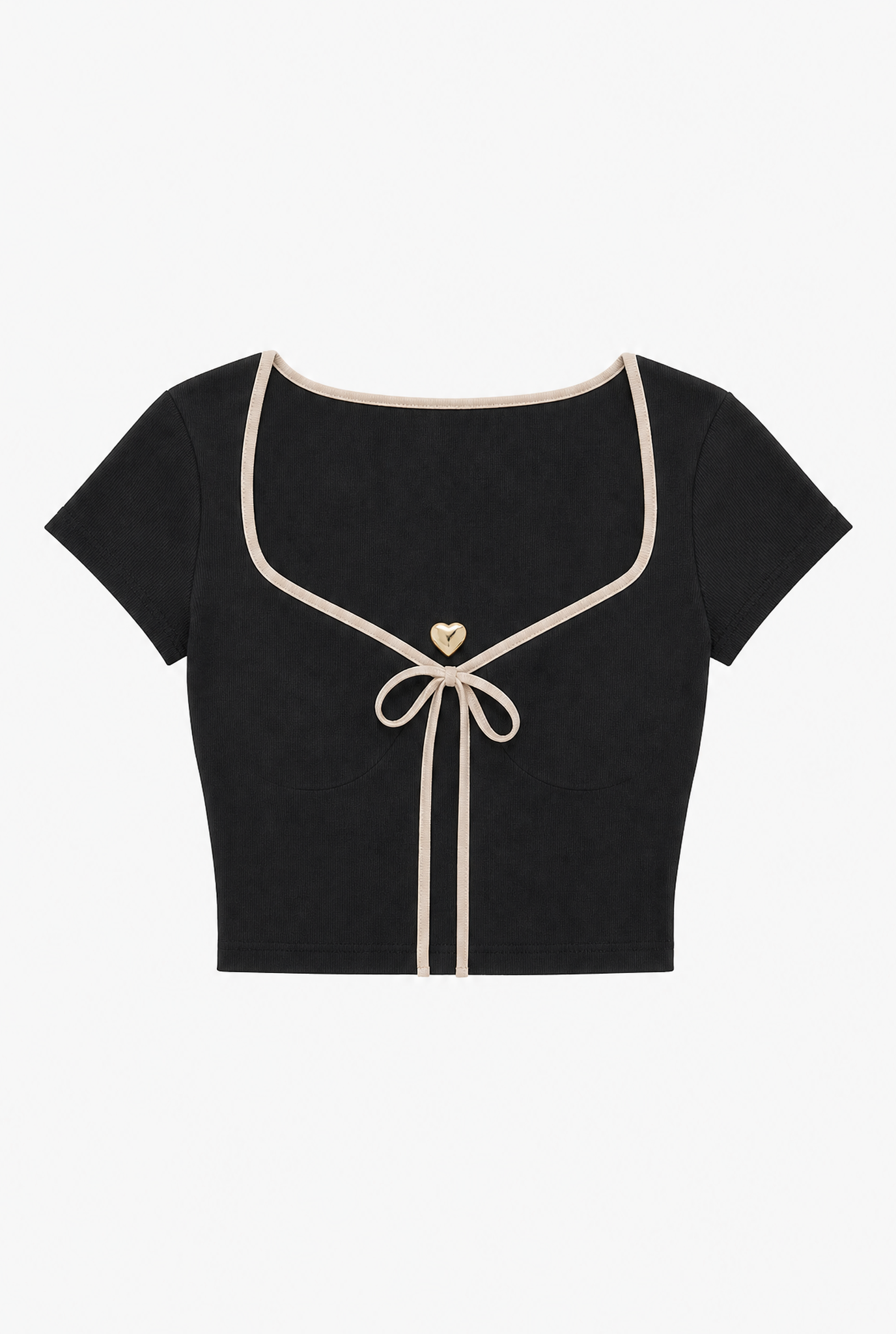 Bow Detail Crop Top flat-lay