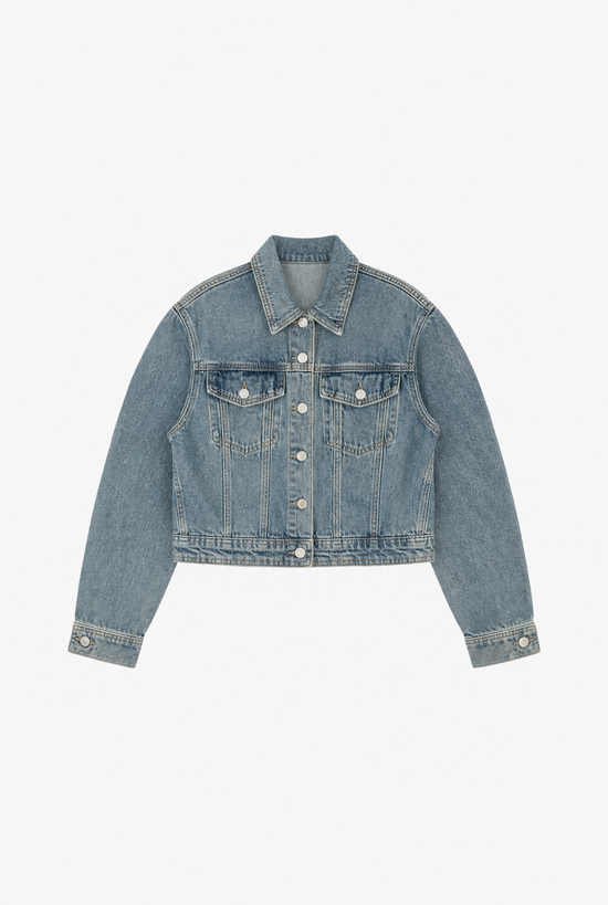British Crop Jacket — women's blue cropped jacket, streetwear outerwear by Sulta Studios