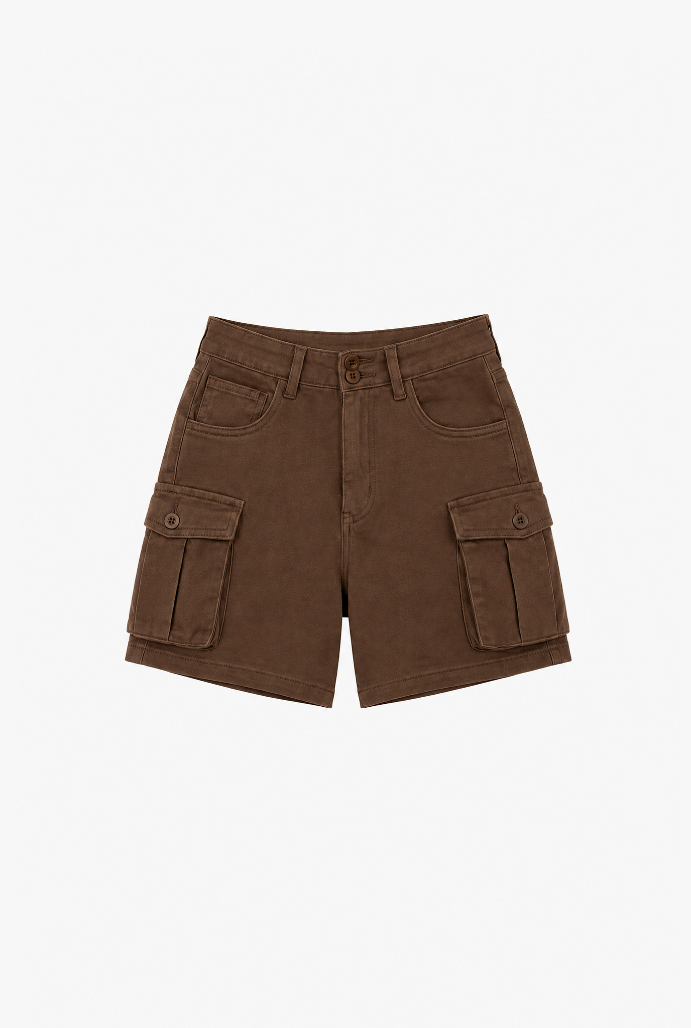 Brown Cargo Shorts flat-lay