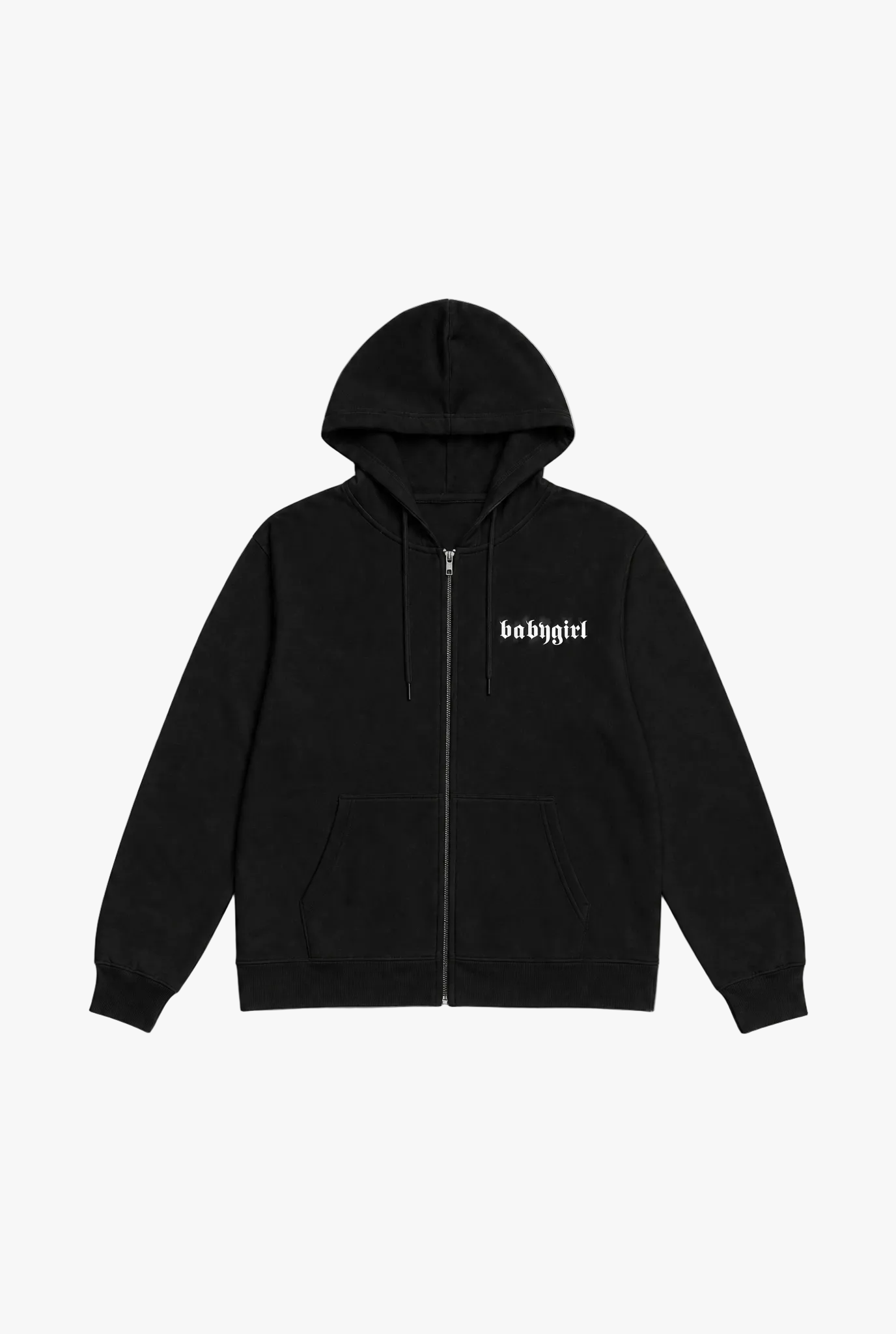 Bulletin Zip Knit — black zip up womens knitwear hoodie flat lay by Sulta Studios