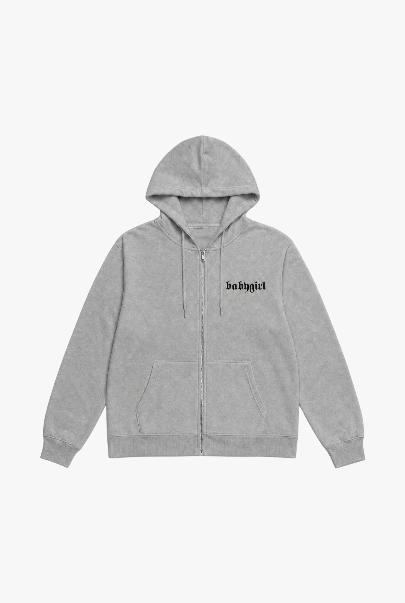Bulletin Zip Knit — grey zip up womens knitwear hoodie flat lay by Sulta Studios