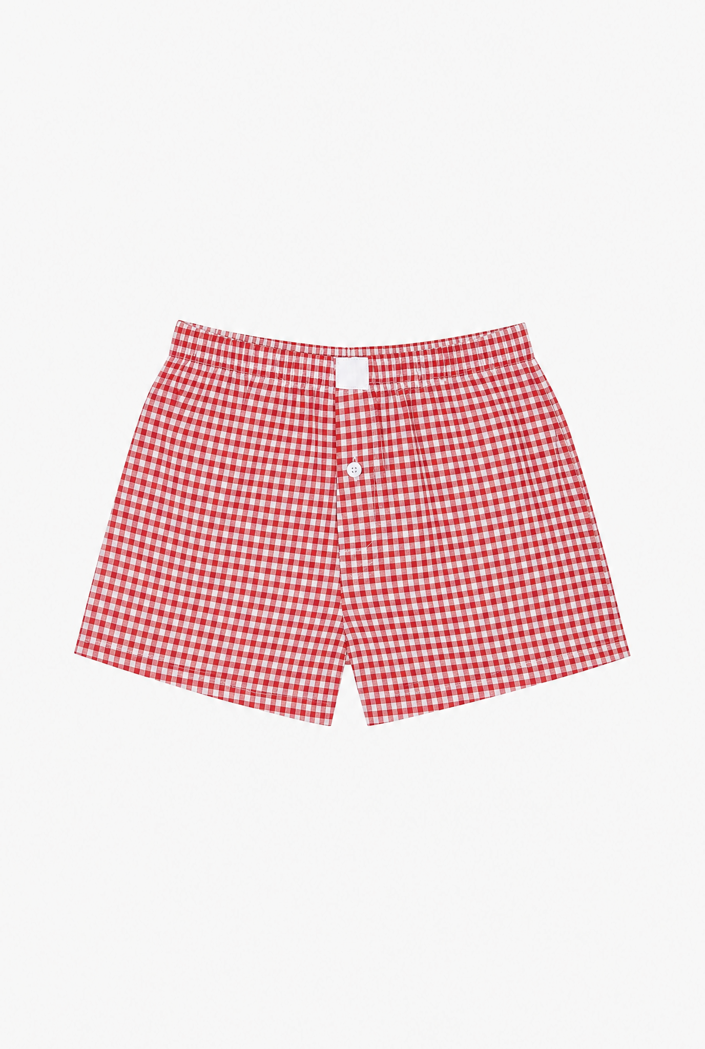 Button Gingham Shorts flat-lay