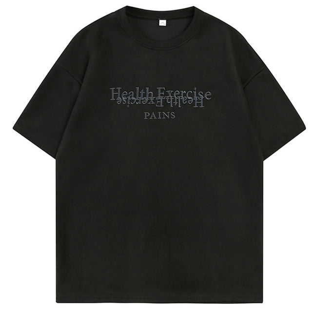 Letter Suede Tee