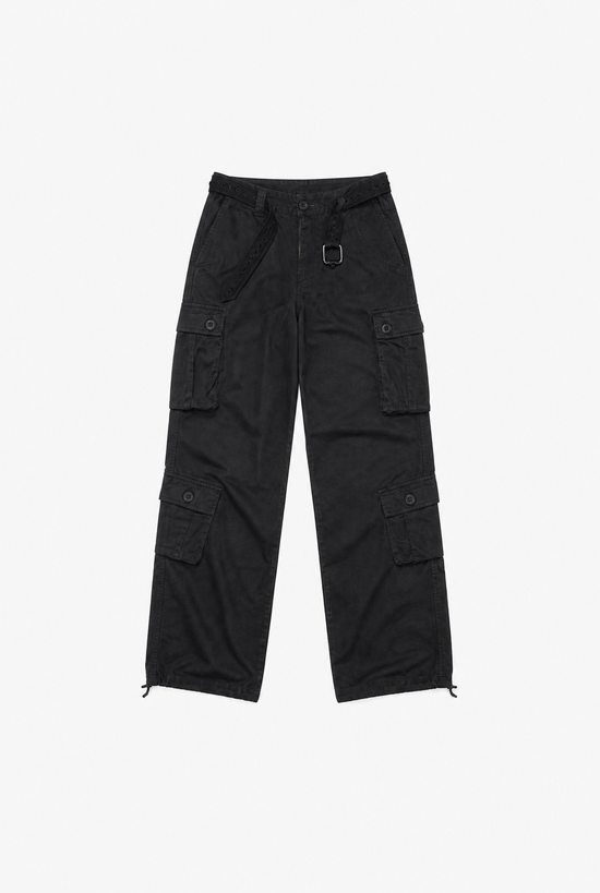 Camo Cargo Pants — women's black camouflage cargo pants by Sulta Studios