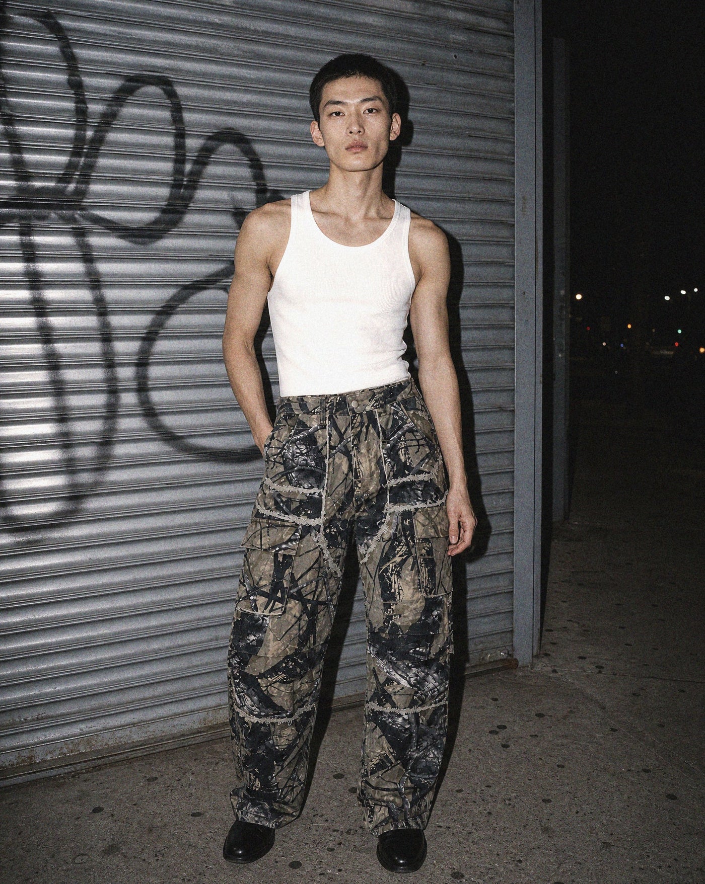 Camo Flare Cargo Jeans — Blnka Kollective