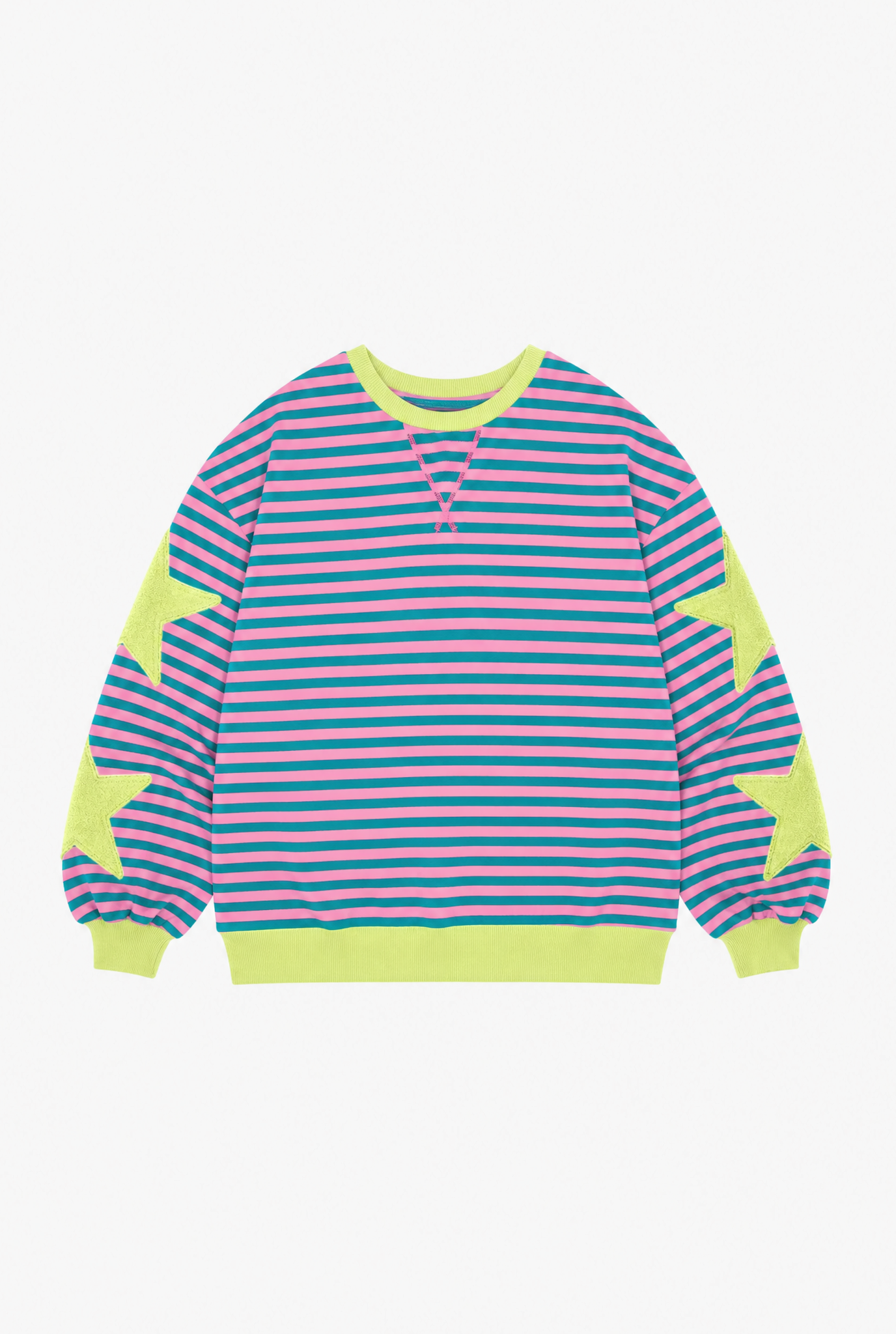 Candy Stripe Sweatshirt flat-lay