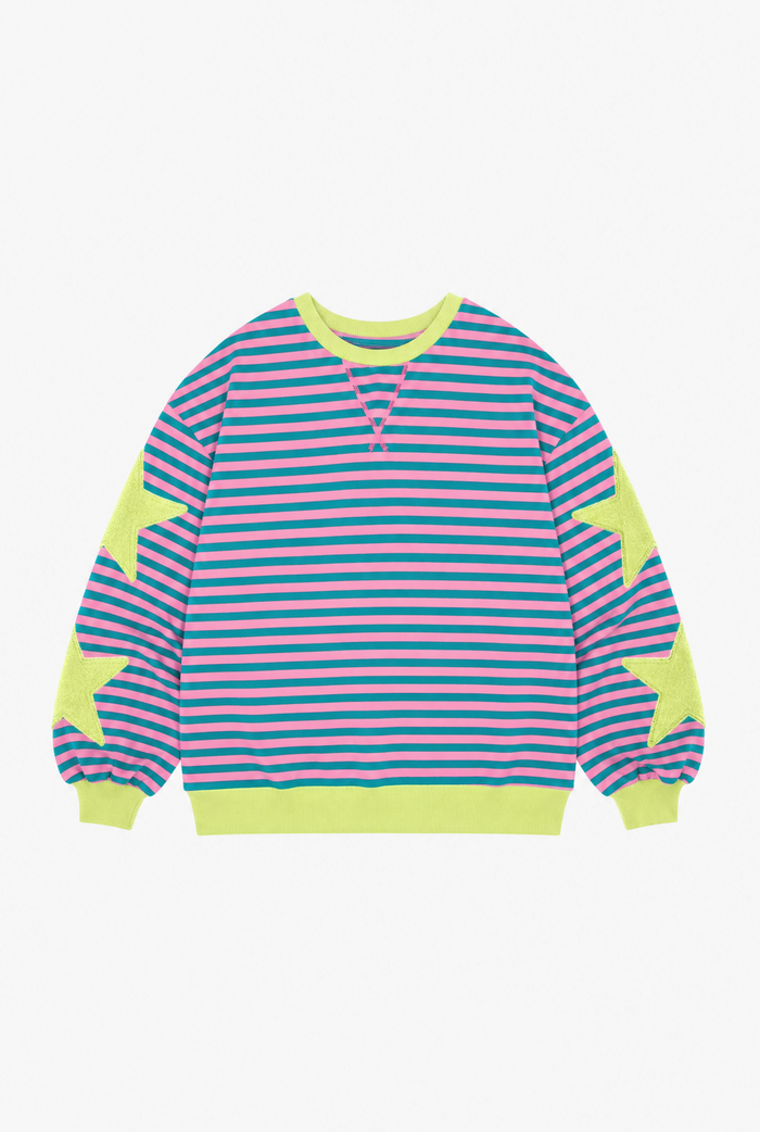 Candy Stripe Sweatshirt flat-lay