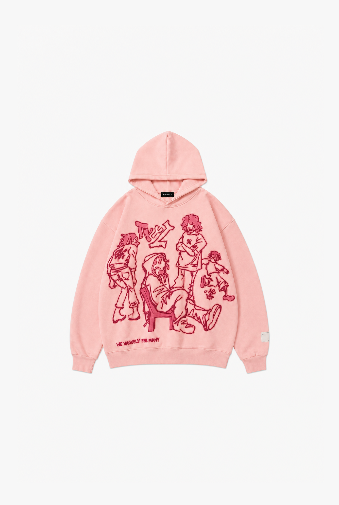 Cartoon Character Hoodie flat-lay