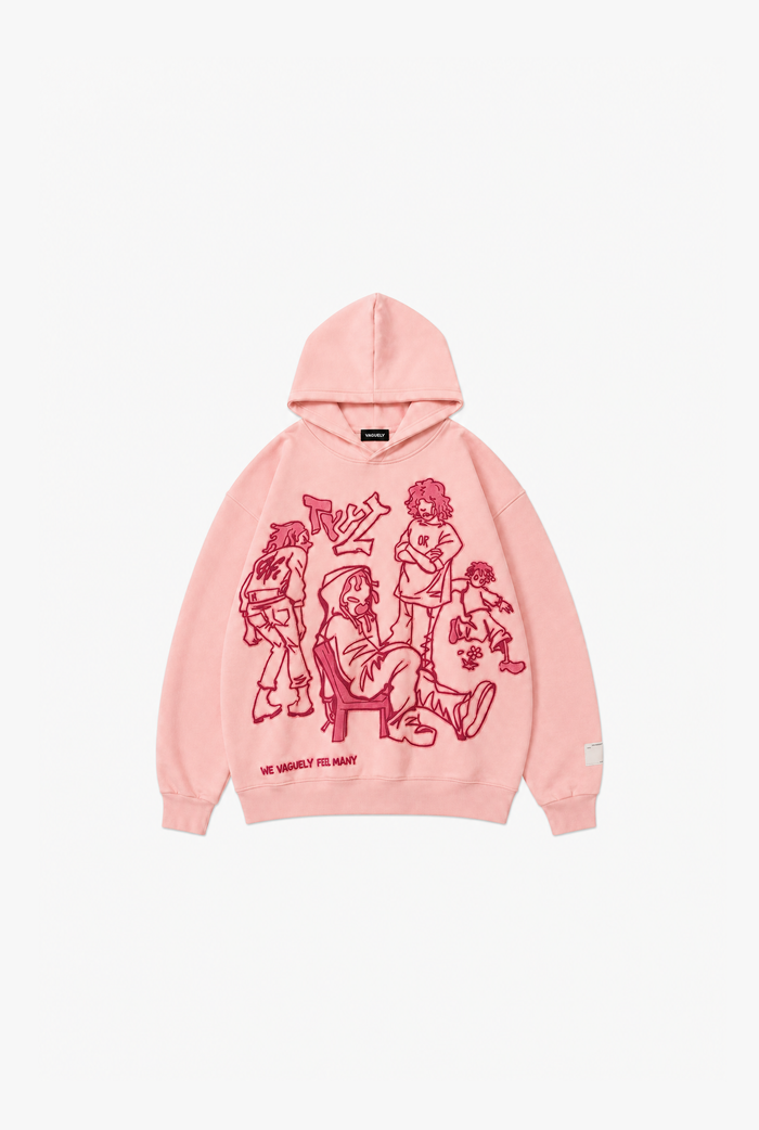 Cartoon Character Hoodie flat-lay