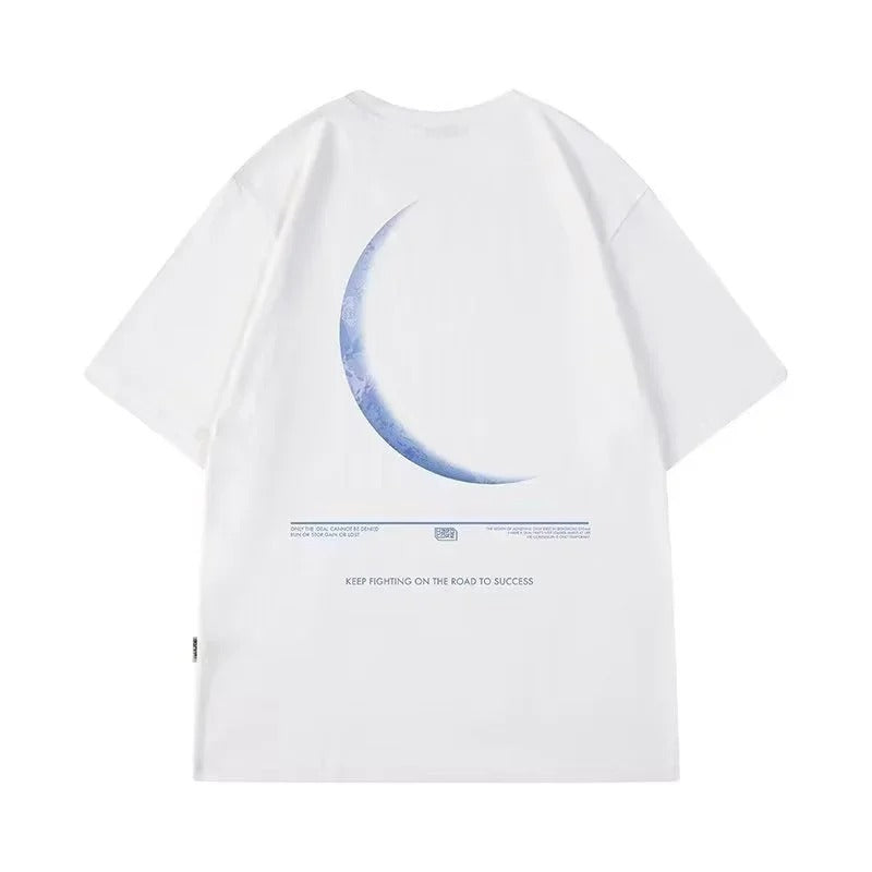 Half Moon Tee — men's graphic oversized t-shirts by Blnka Kollective