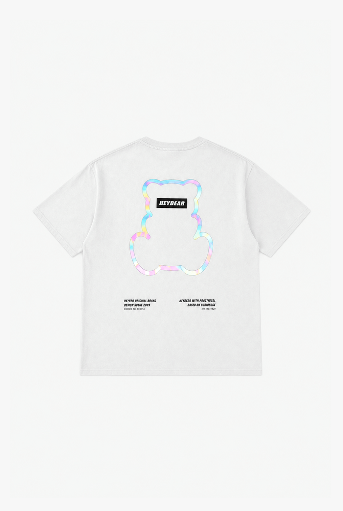 Colorful Reflective Oversized Tee flat-lay