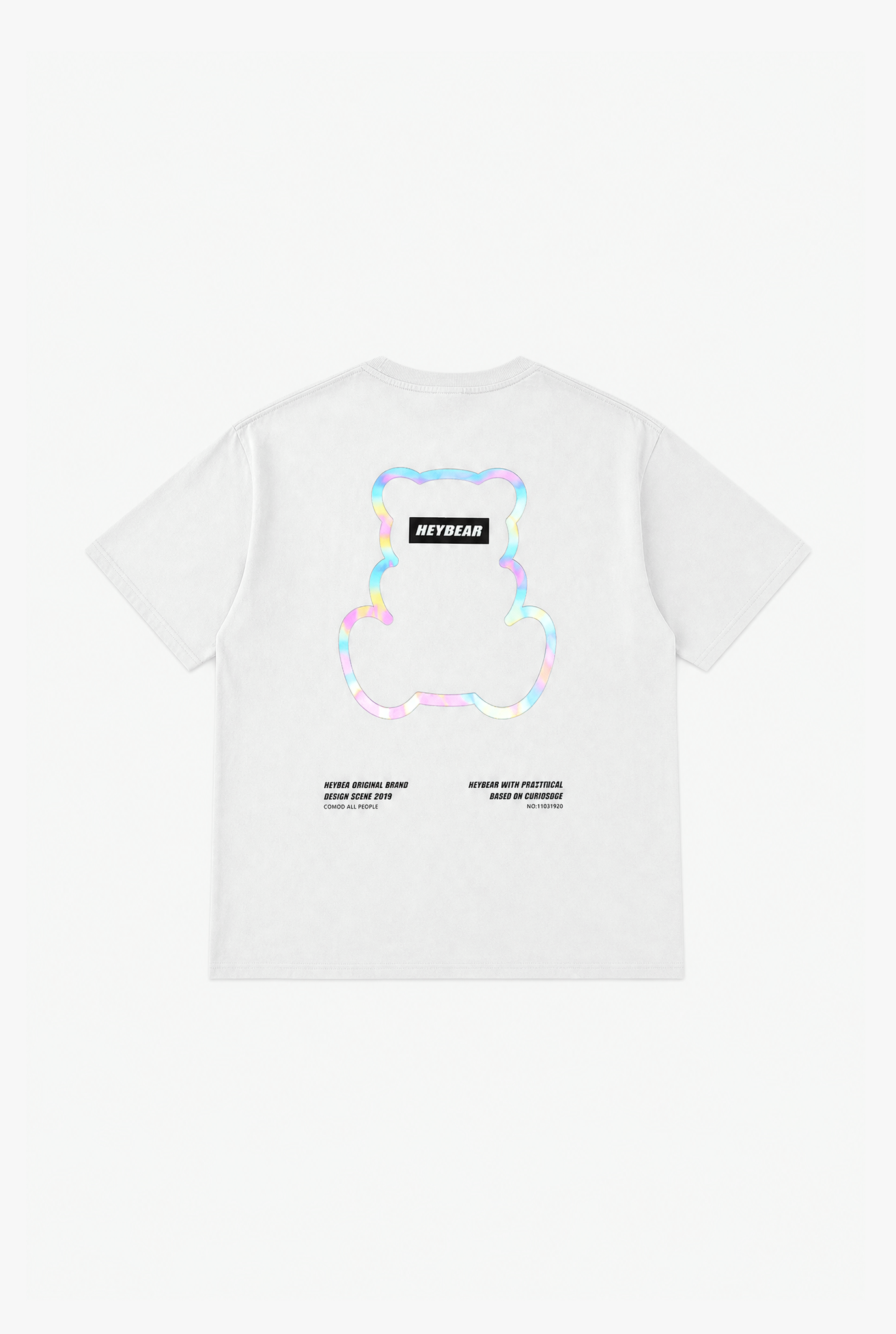 Colorful Reflective Oversized Tee flat-lay