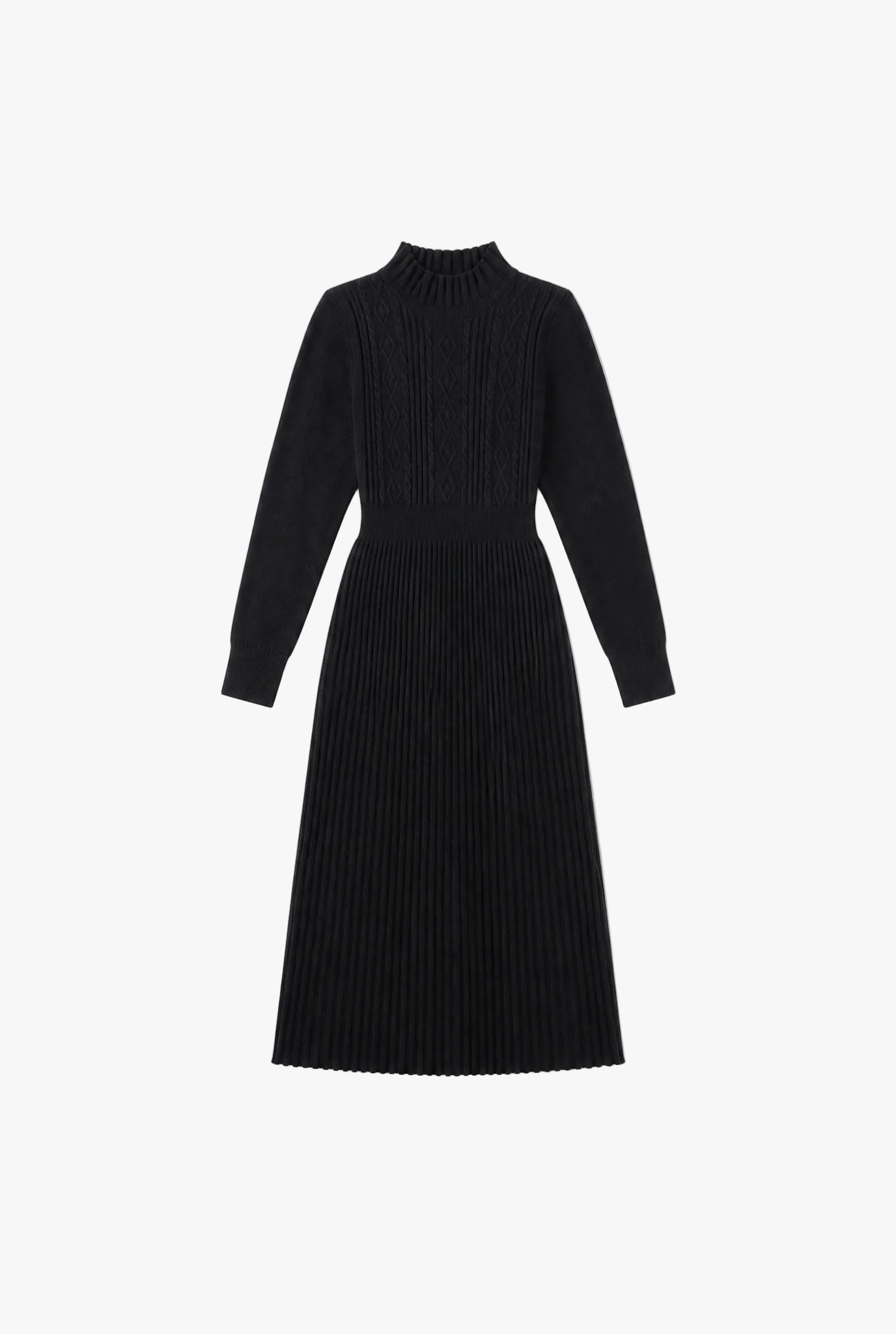 Cozy Knit Dress — black women's knit dress by Sulta Studios
