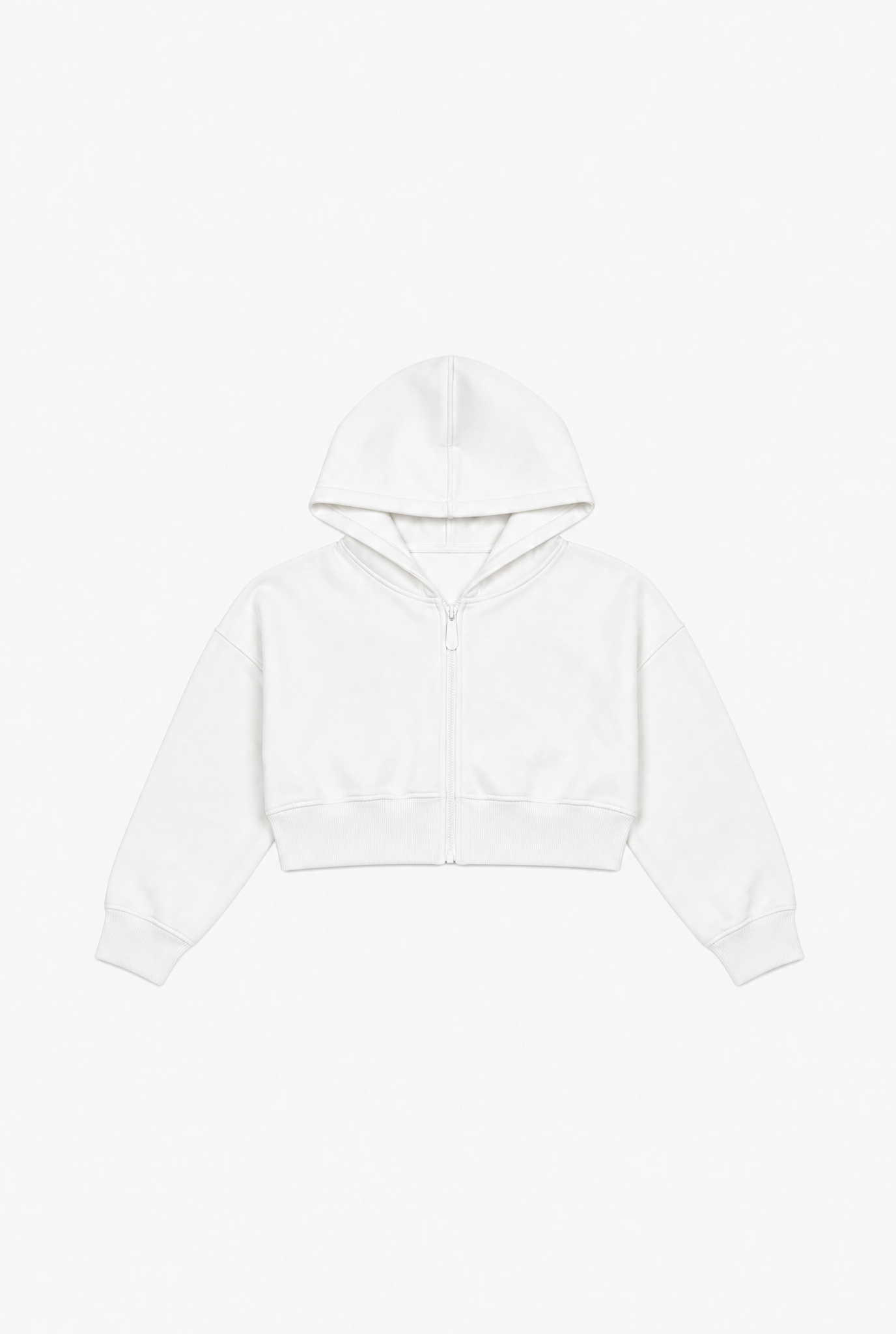 Cropped Zip Hoodie flat-lay