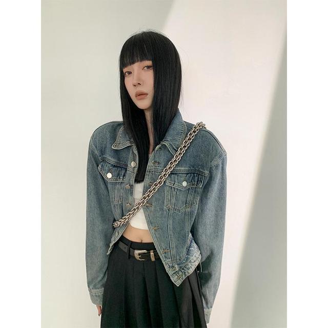 British Crop Jacket — women's blue cropped outerwear by Blnka Kollective