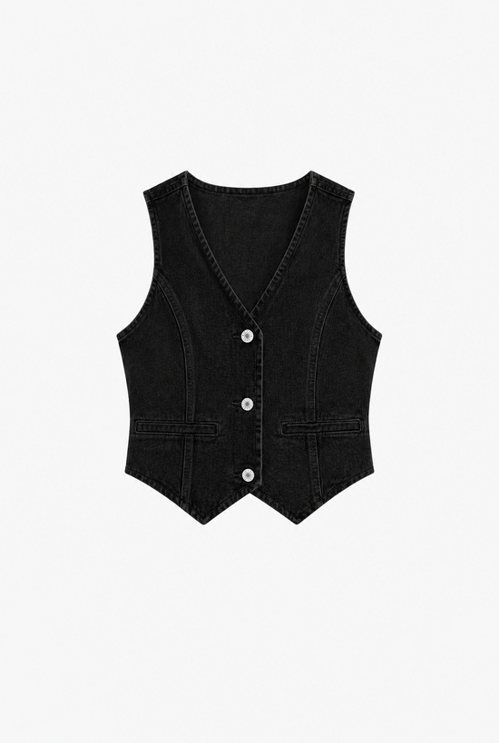 Denim Waistcoat — women's sleeveless denim waistcoat by Sulta Studios