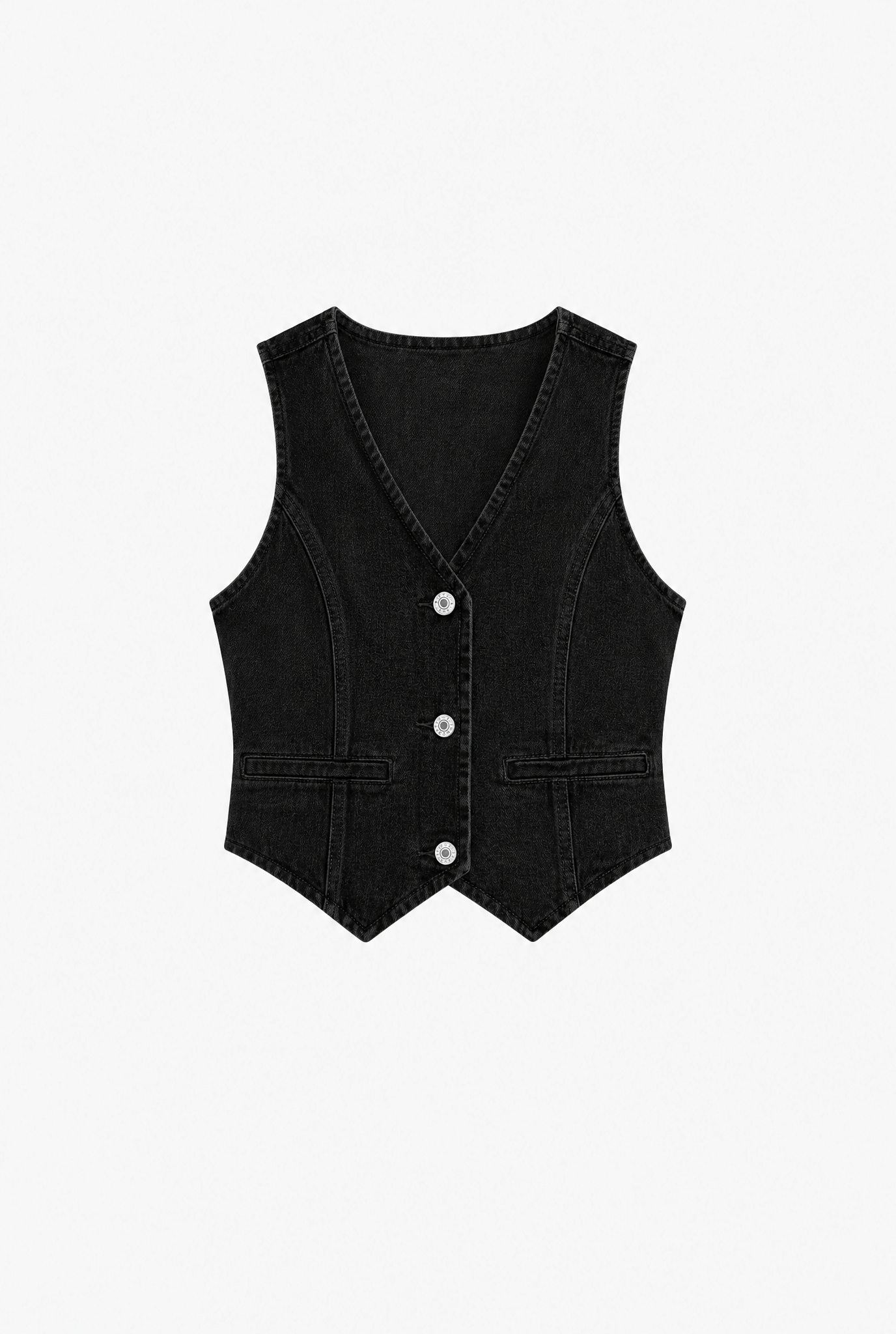 Denim Waistcoat flat-lay