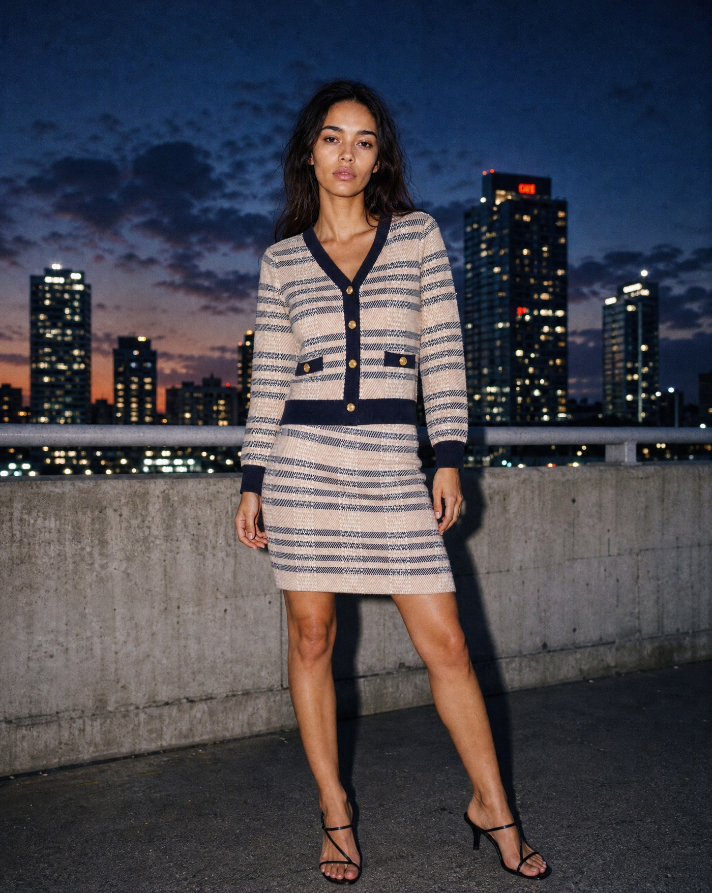 Duet Knit Skirt Set — female model editorial shot by Sulta Studios