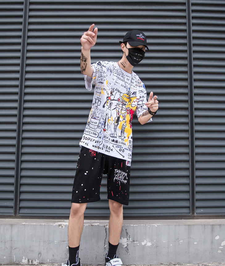 Graffiti Tee — men's graphic white t-shirts by Blnka Kollective