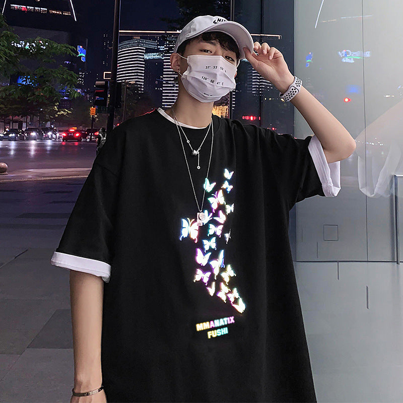 Reflective Butterfly Tee — men's black graphic t-shirts by Blnka Kollective