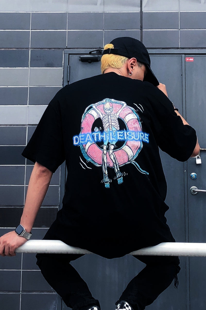 Drift Skull Tee — men's black graphic t-shirts by Blnka Kollective