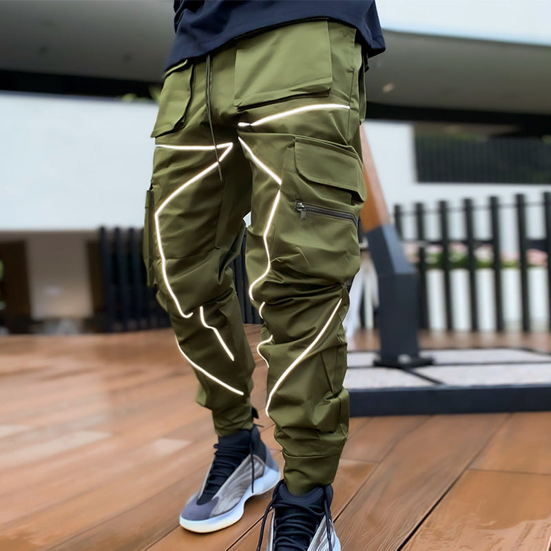Multi Pocket Trousers — men's black cargo bottoms by Blnka Kollective