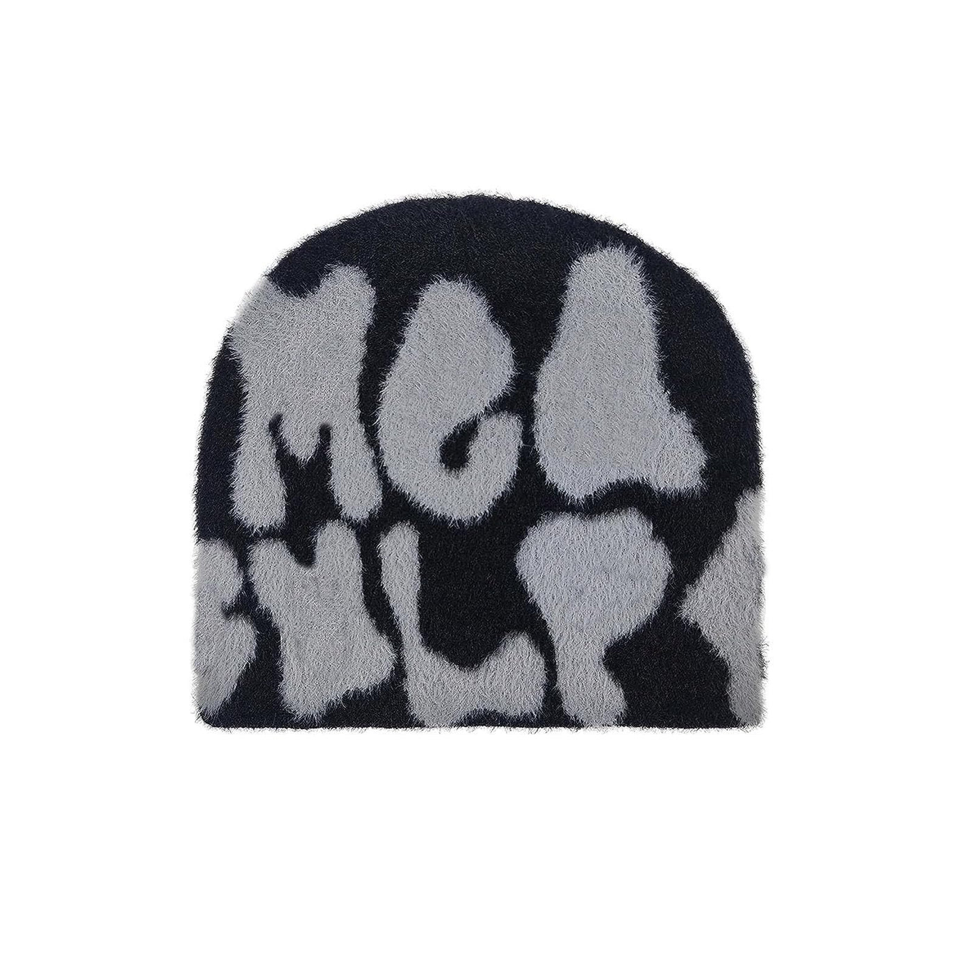 Static Beanie — women's black grey accessories by Blnka Kollective