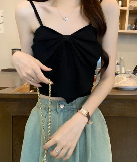 Rosé Bow Top — women's pink tops by Blnka Kollective