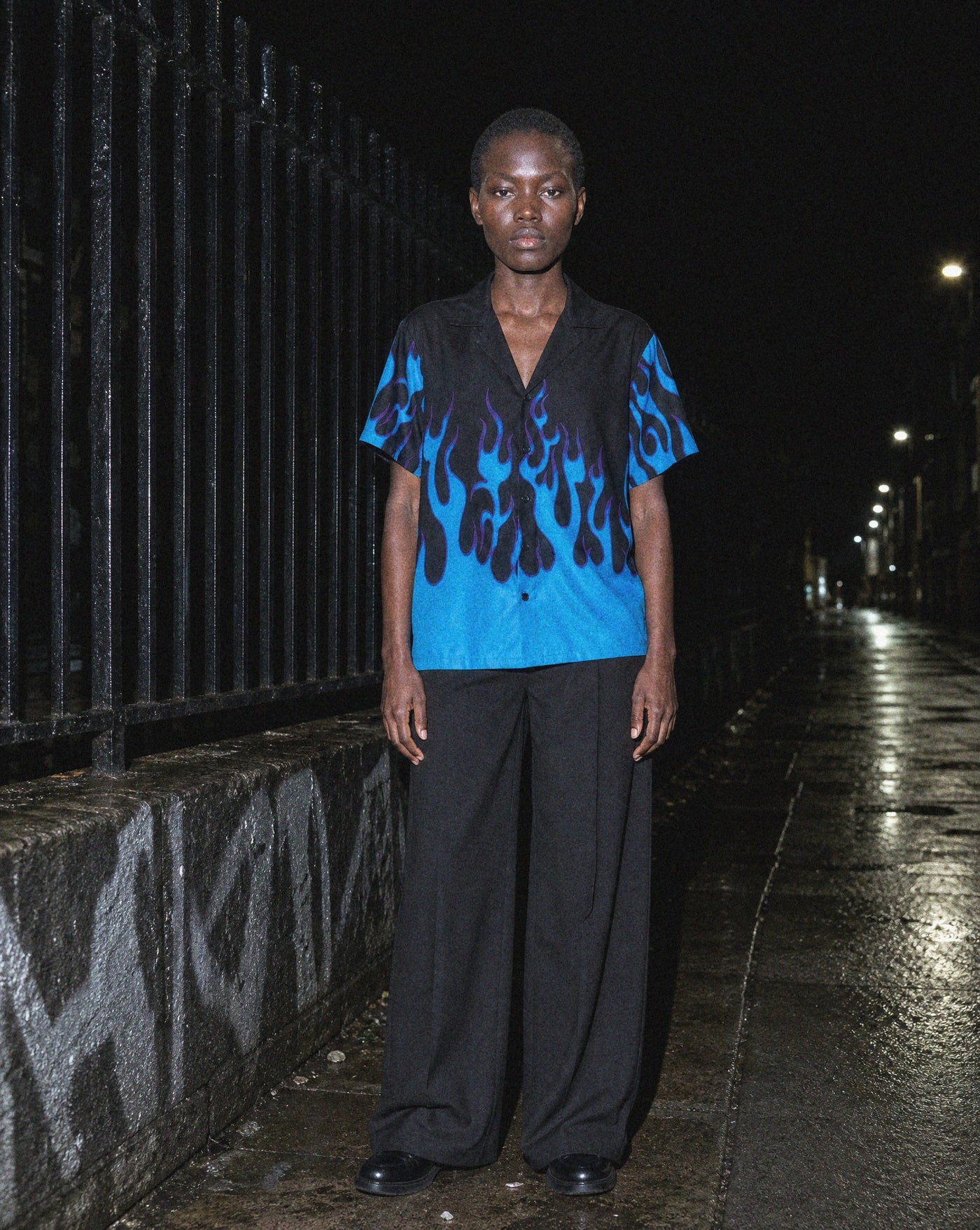 Flame Button Shirt — Blnka Kollective