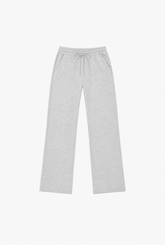 Fleece Wide Leg Sweatpants — women's green fleece wide-leg sweatpants by Sulta Studios