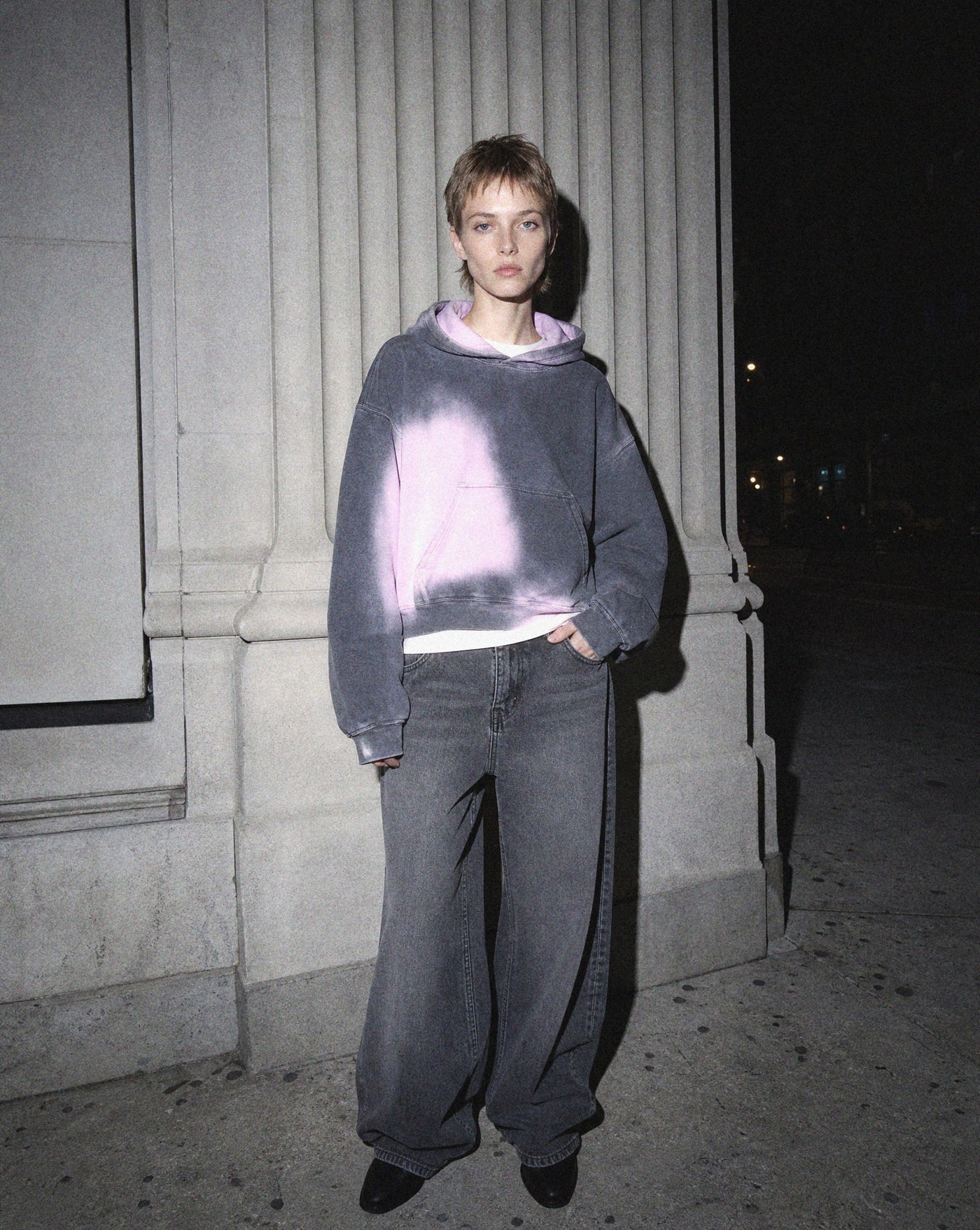BLNKA editorial - Gradient Gothic Hoodie