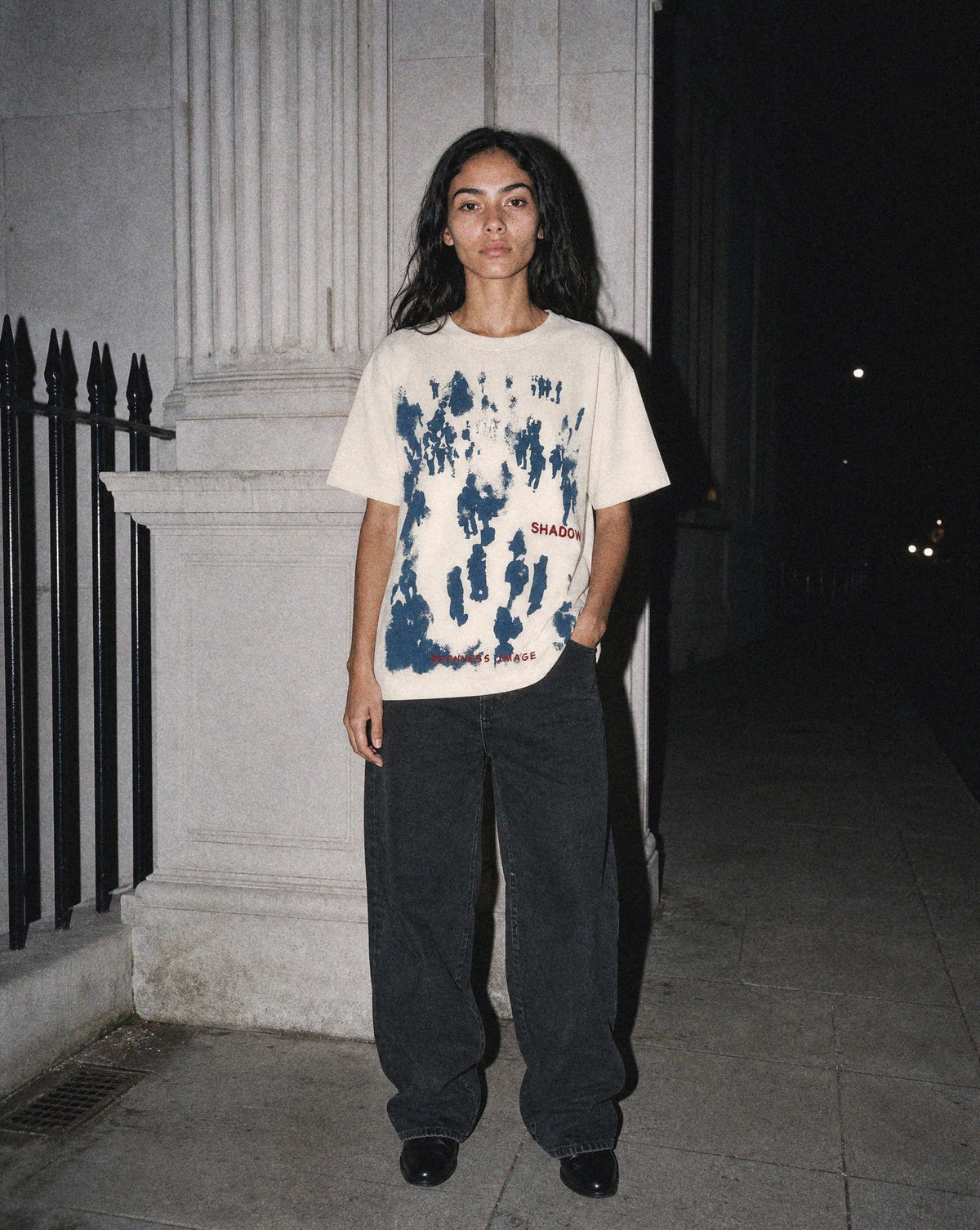 Graffiti Tie Dye Tee editorial — apricot graphic t-shirt by Sulta Studios