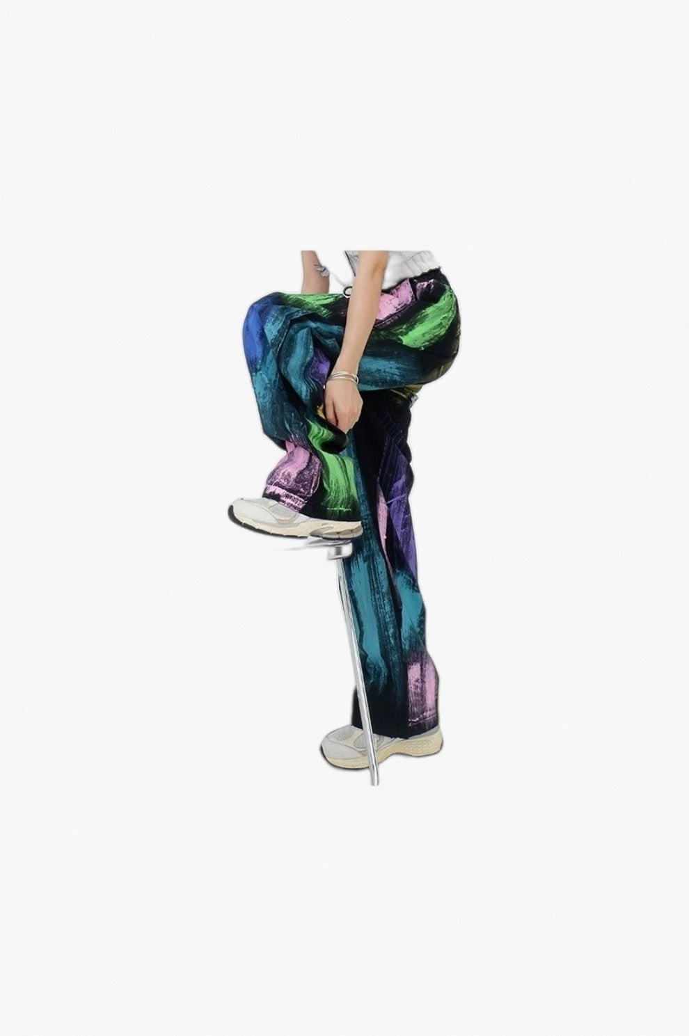 Graffiti Wide Pants flat-lay