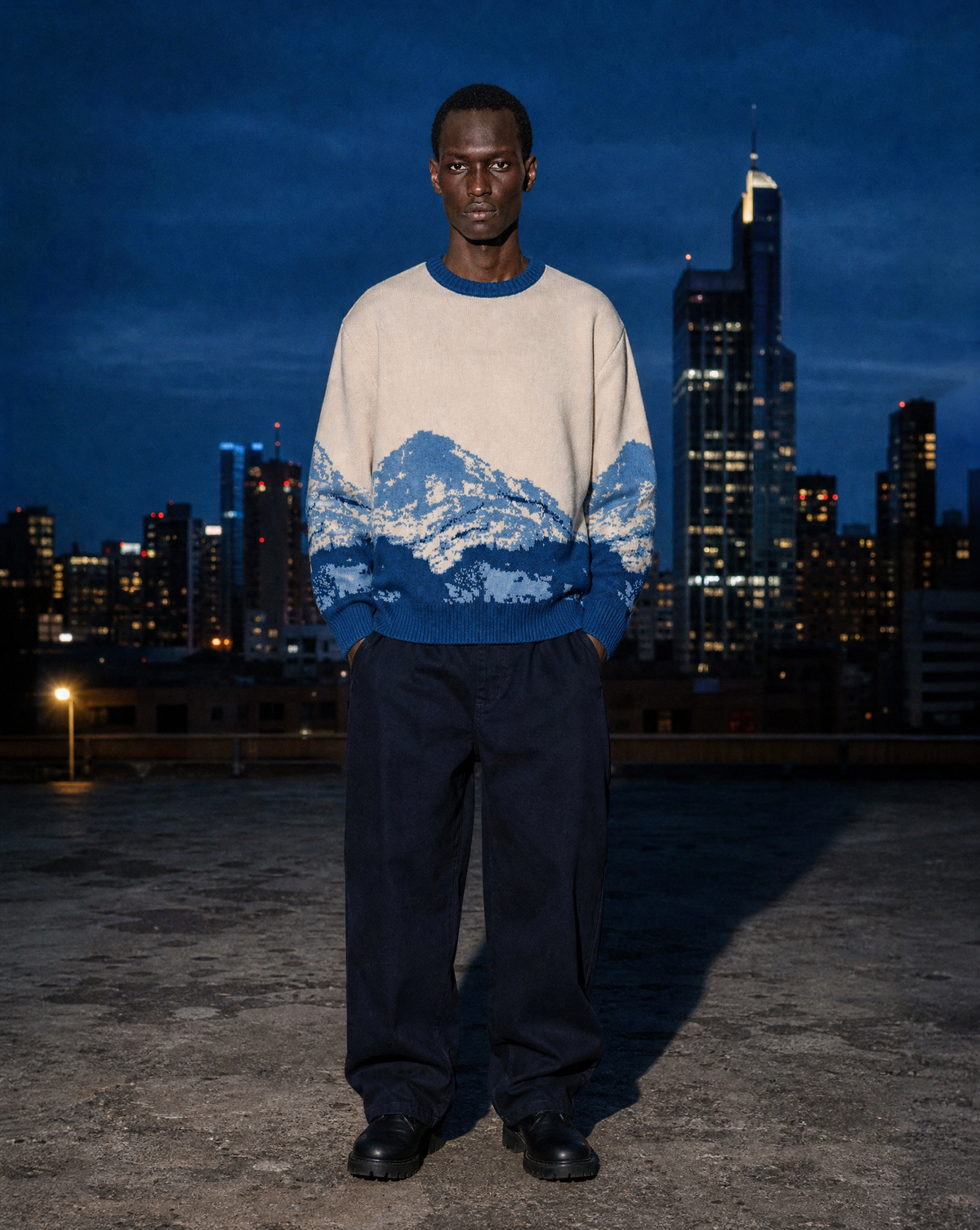 Grandpa Cable Knit — male model editorial shot by Sulta Studios