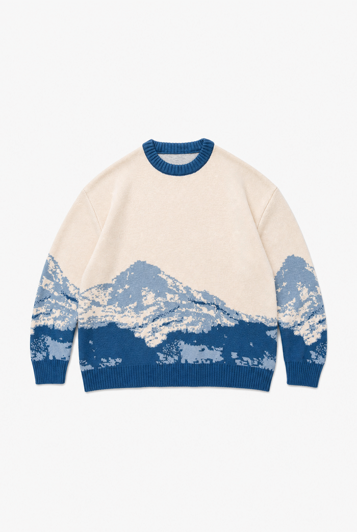 Grandpa Cable Knit flat-lay